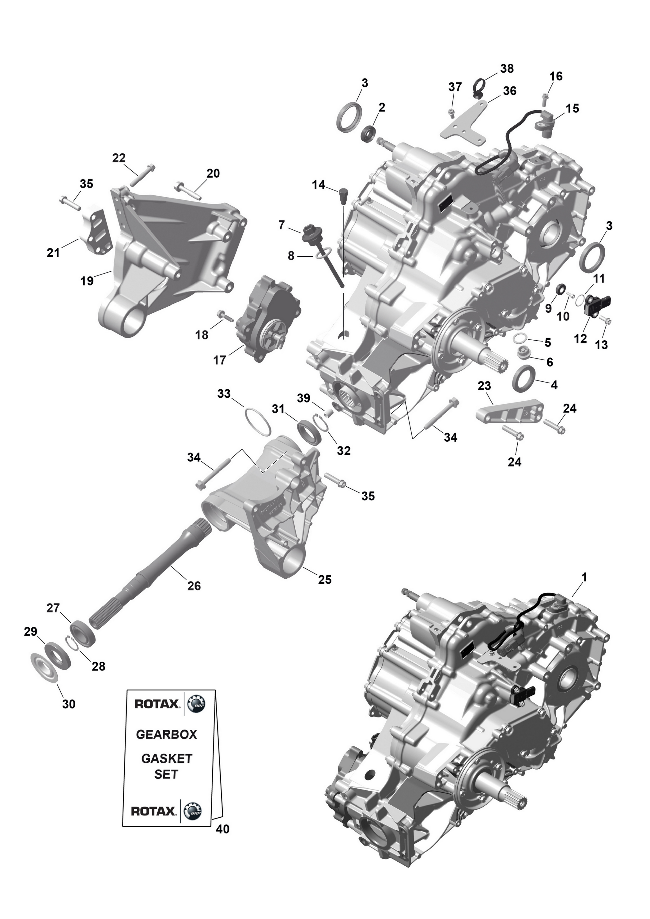 ROTAX - Gearbox Assy and Drive Shaft