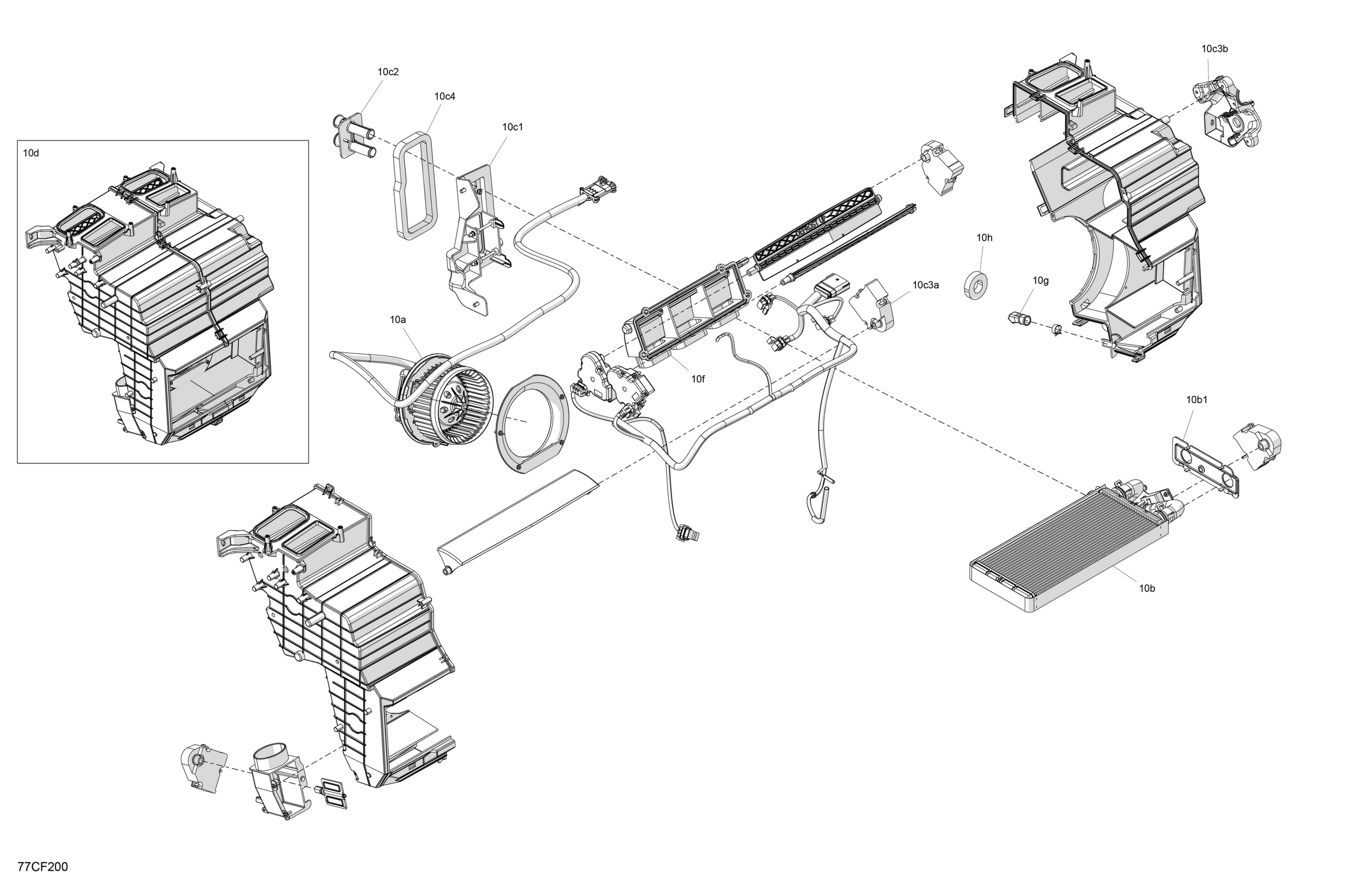 Схема узла: Enclosure Cab - Air Conditioning Unit