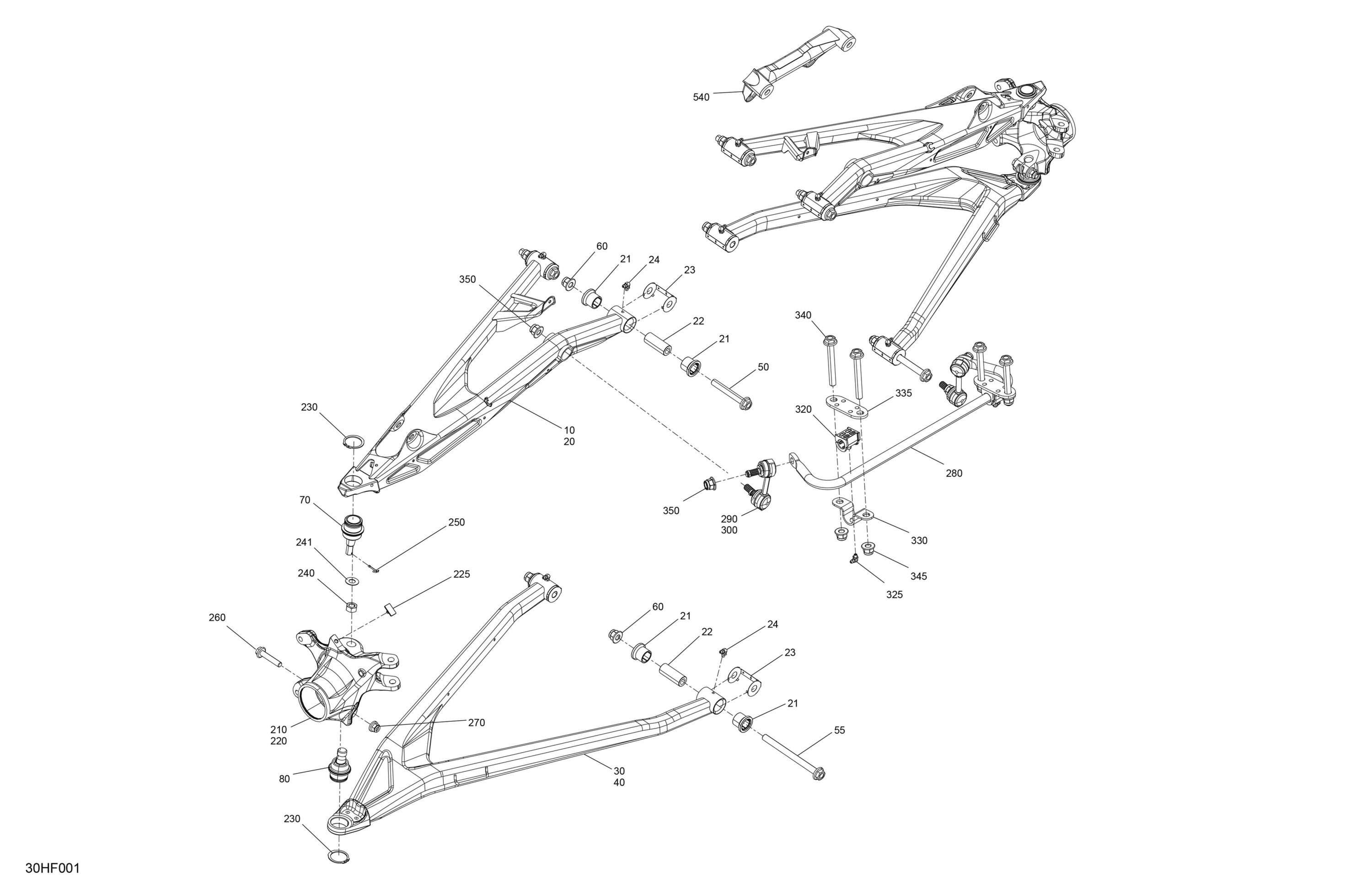 Схема узла: Suspension - Front Components