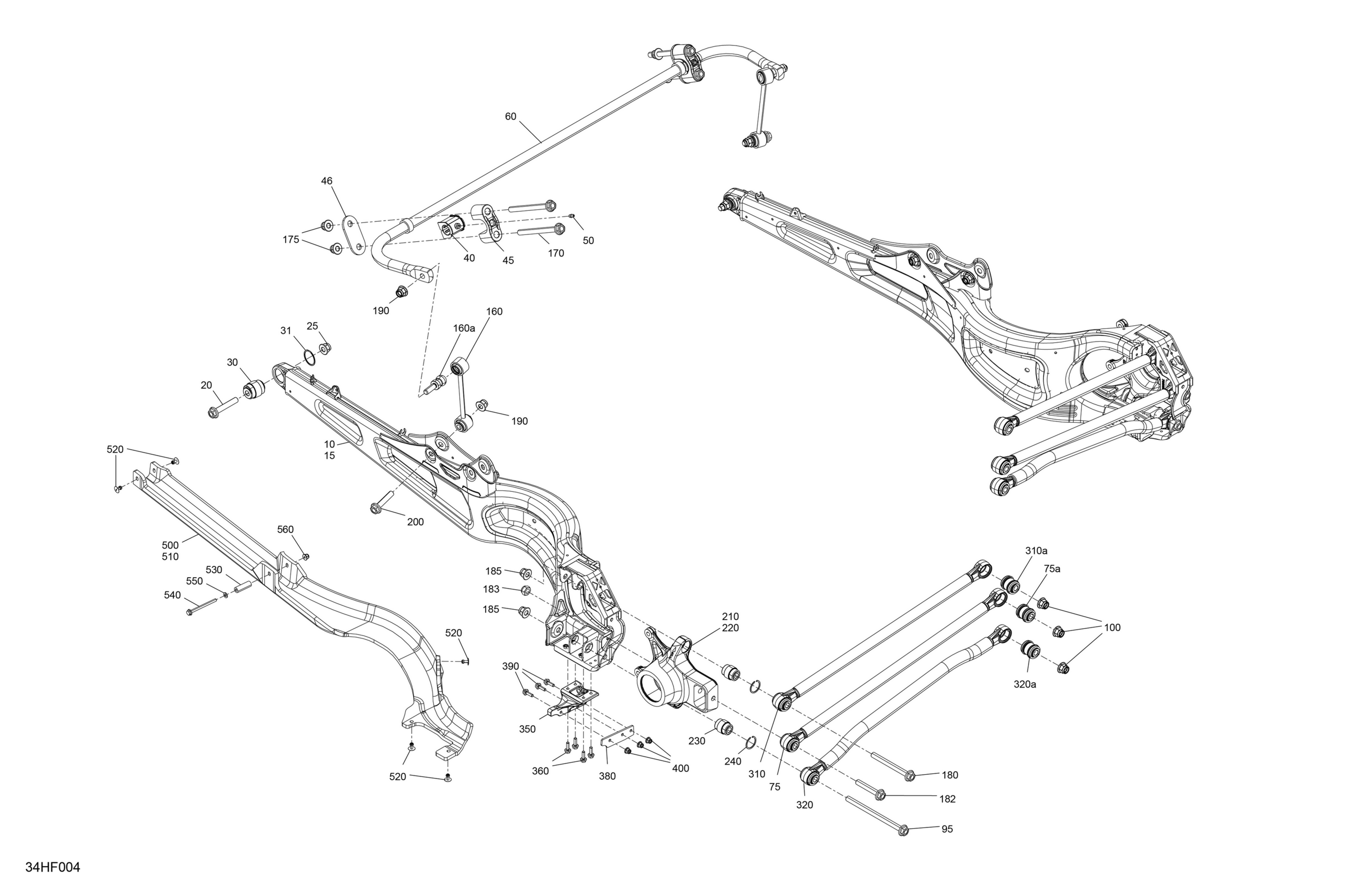 Схема узла: Suspension - Rear Components