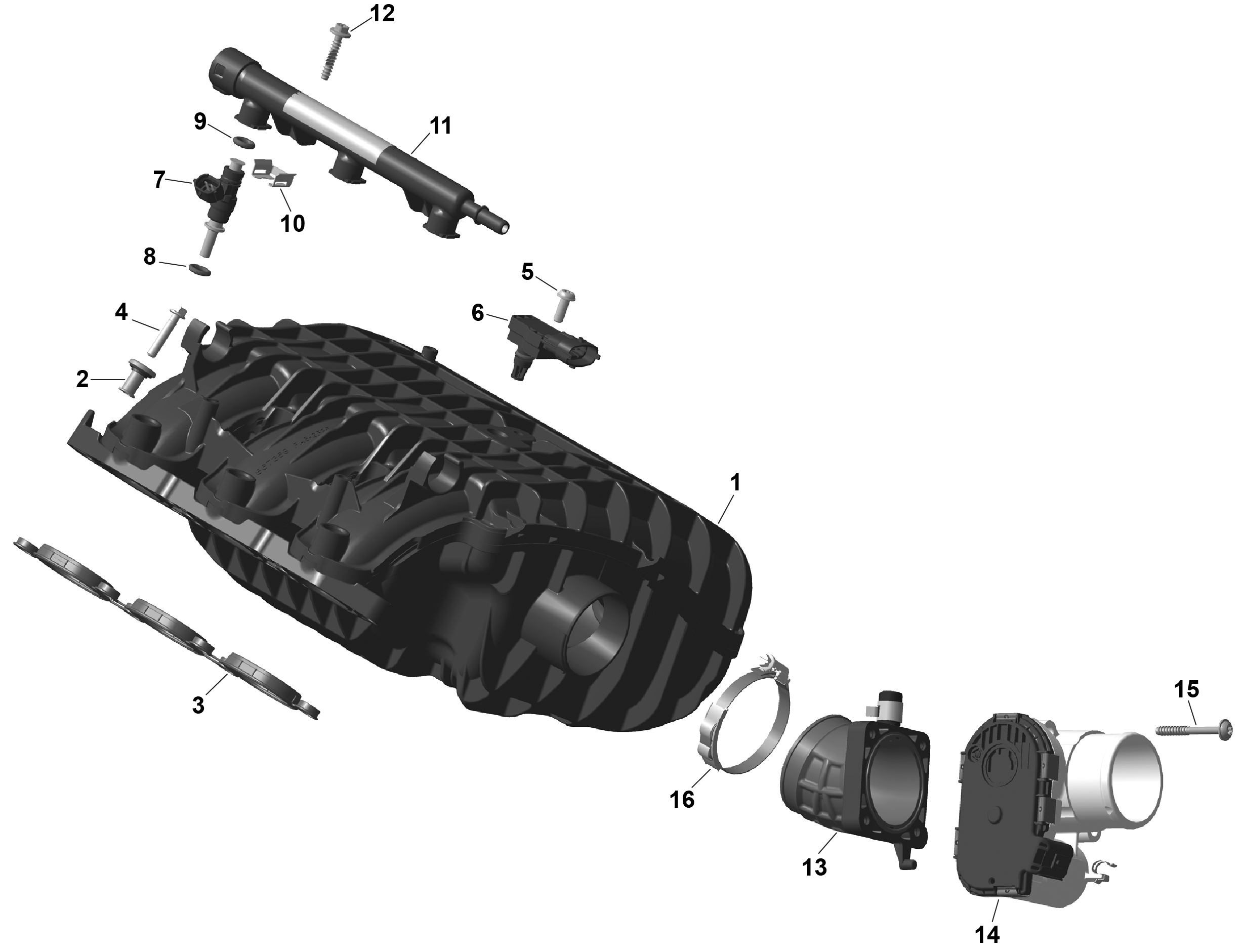 ROTAX - Air Intake Manifold And Throttle Body