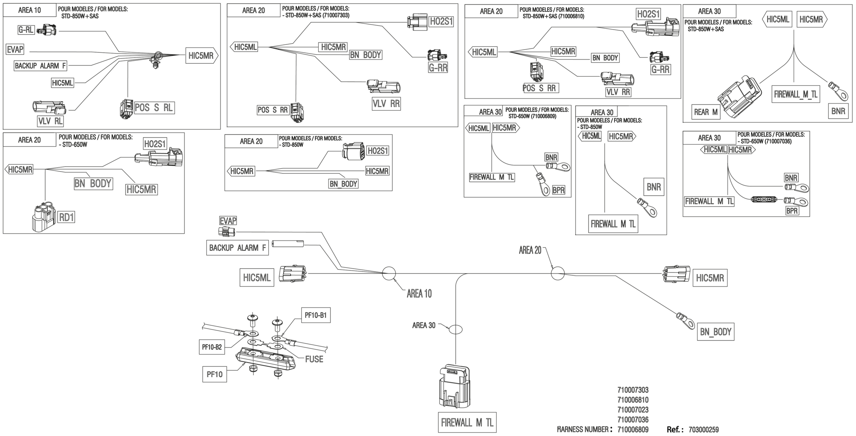 Схема узла: Electric - Junction Wiring Harness