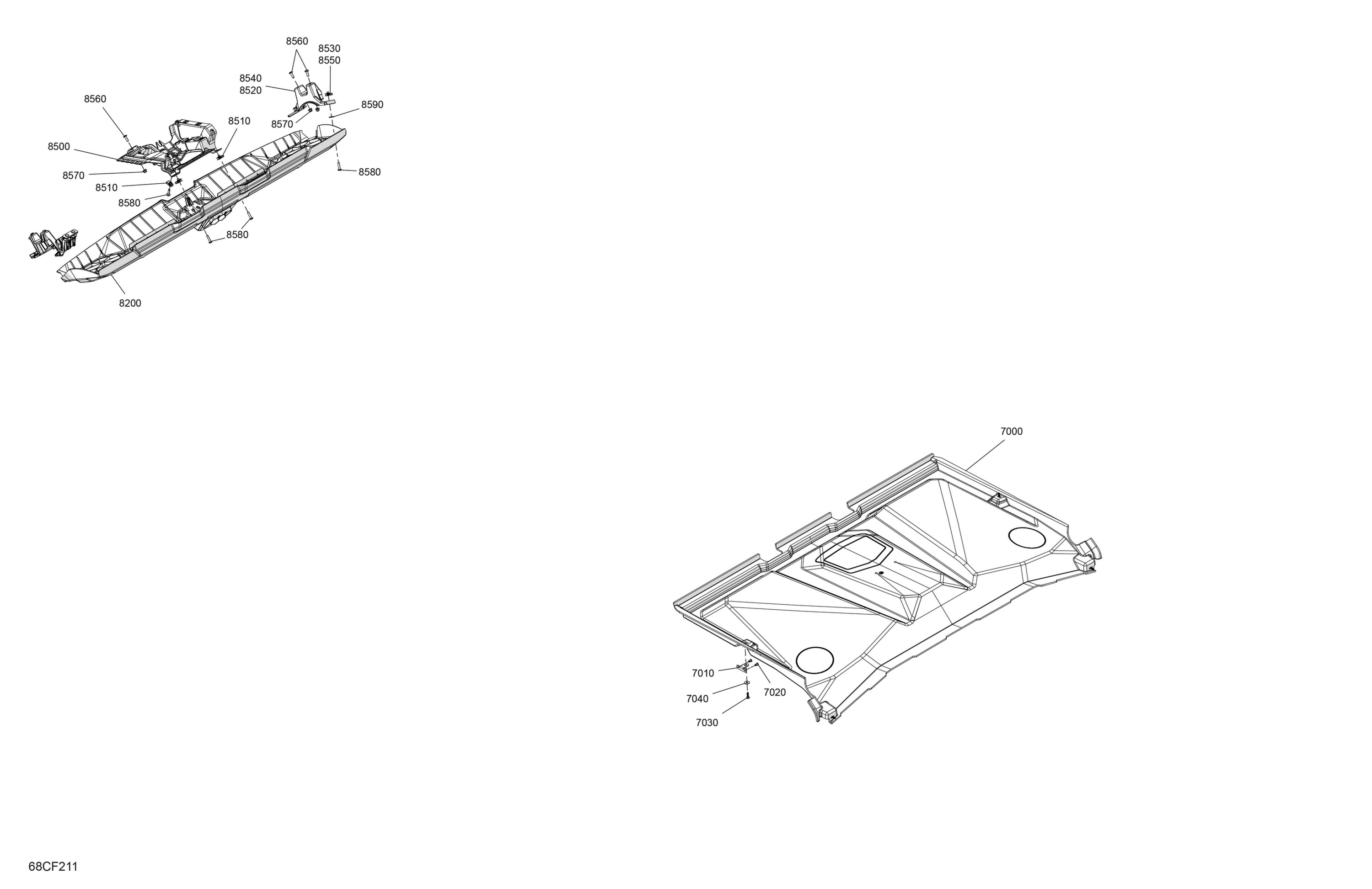 Схема узла: Enclosure Cab - Roof Liner