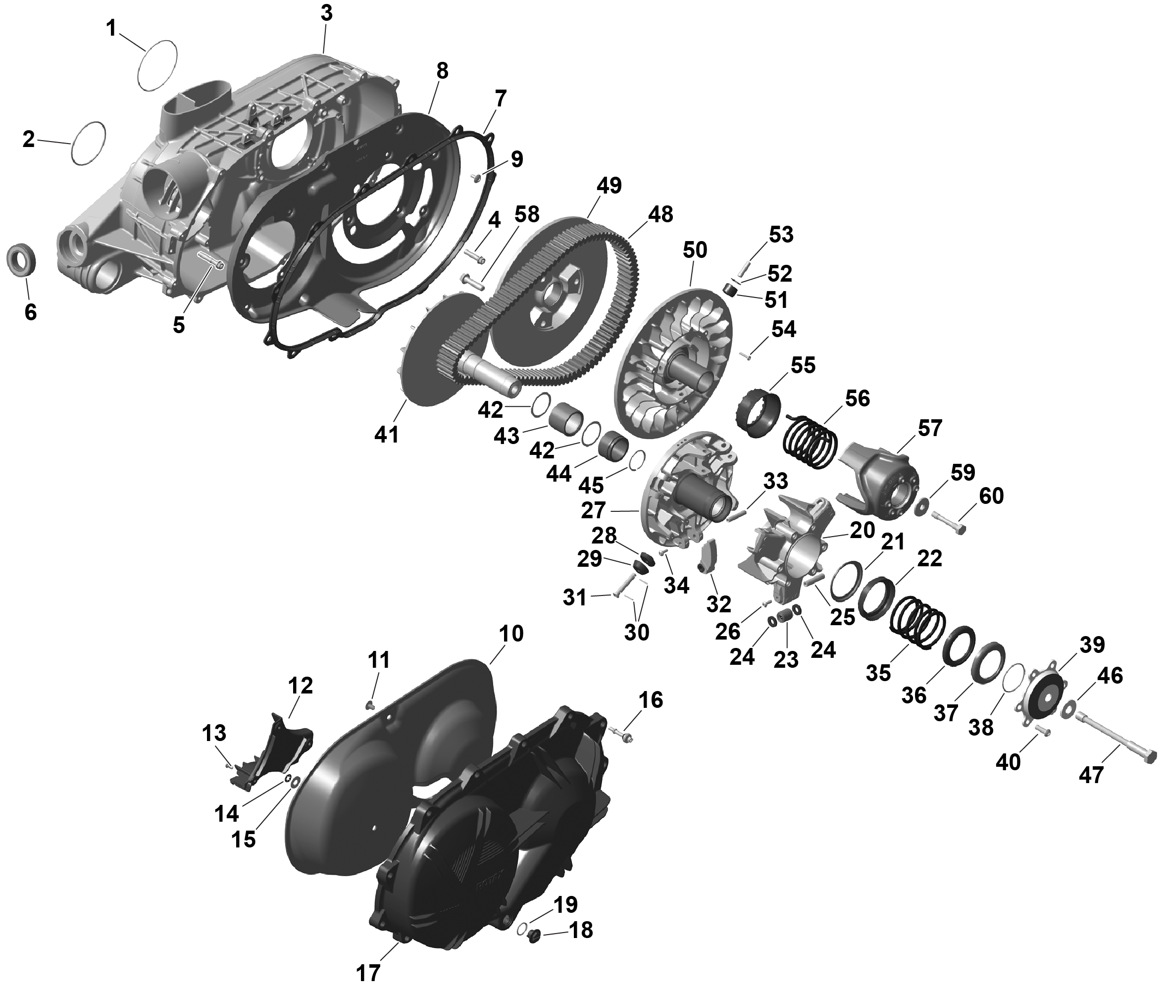 Схема узла: ROTAX - CVT