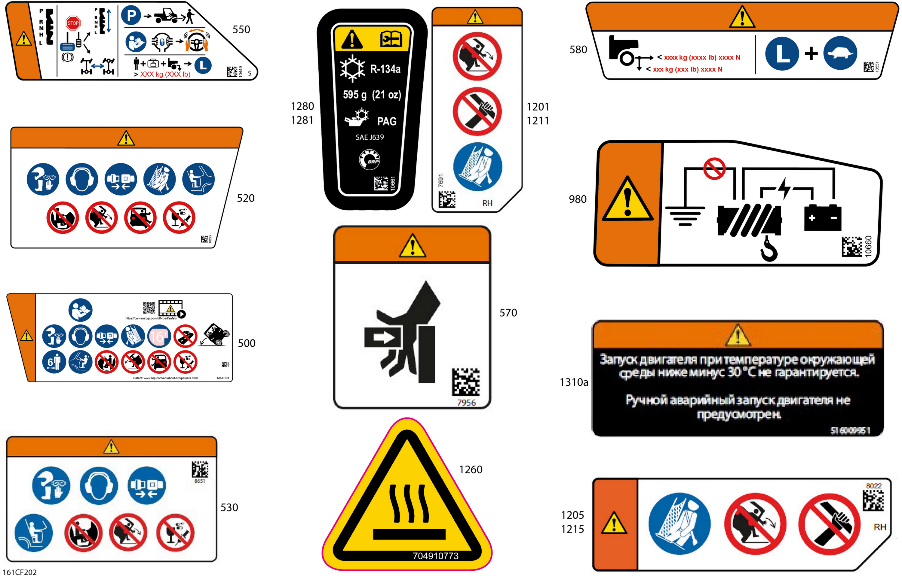 Схема узла: Body - Warning Decals