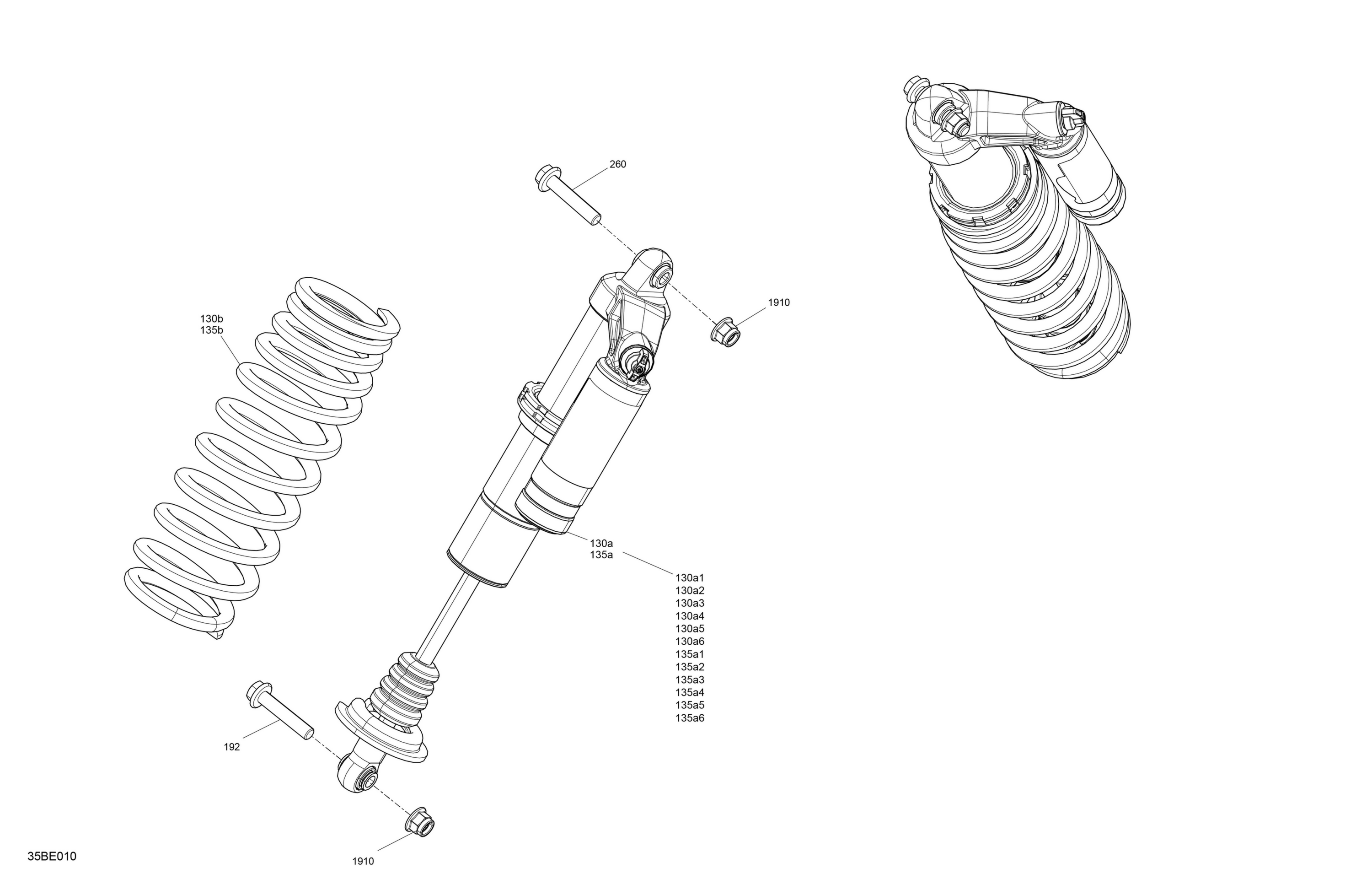 Схема узла: Suspension - Front Shocks