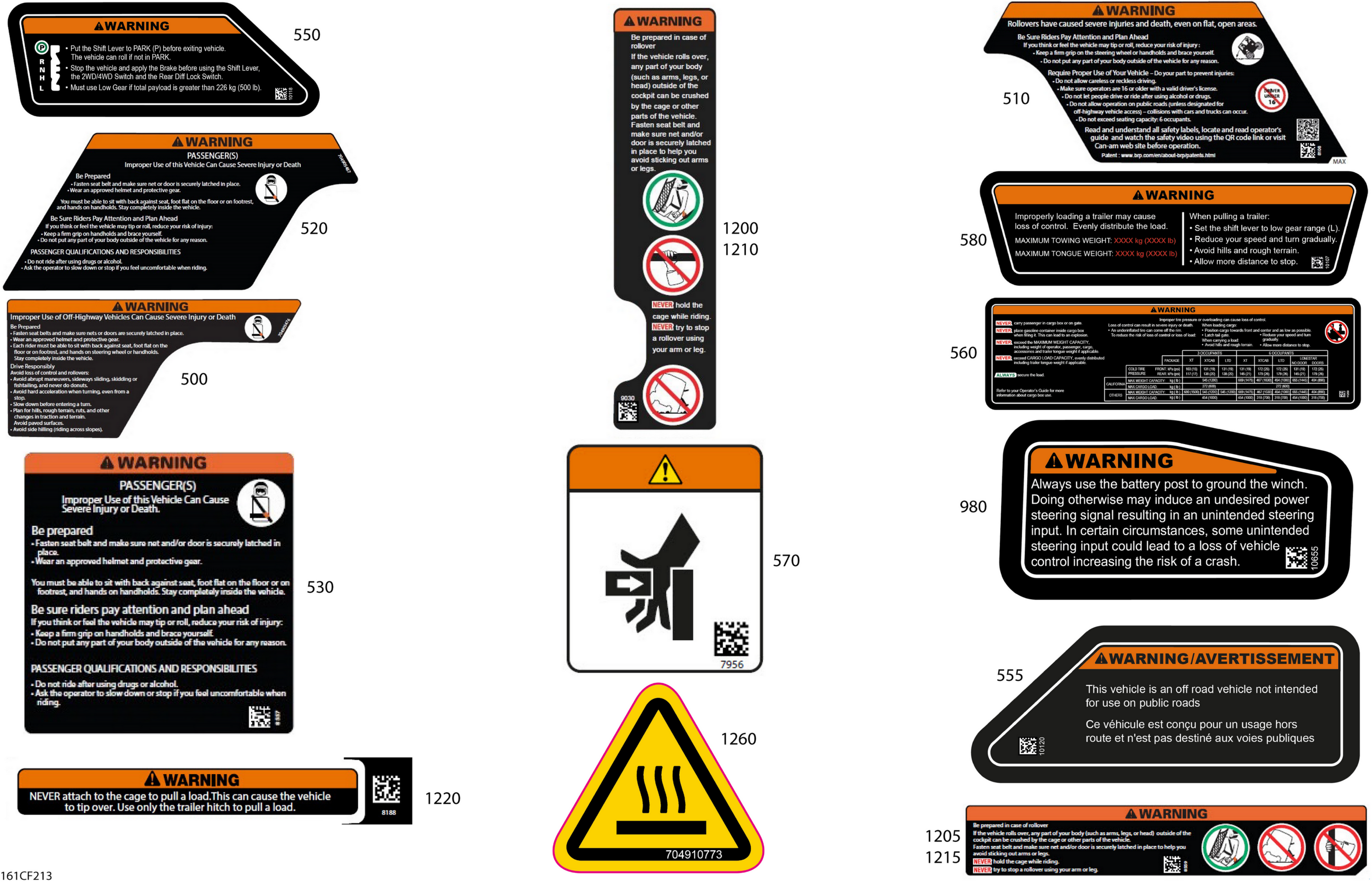 Body - Warning Decals