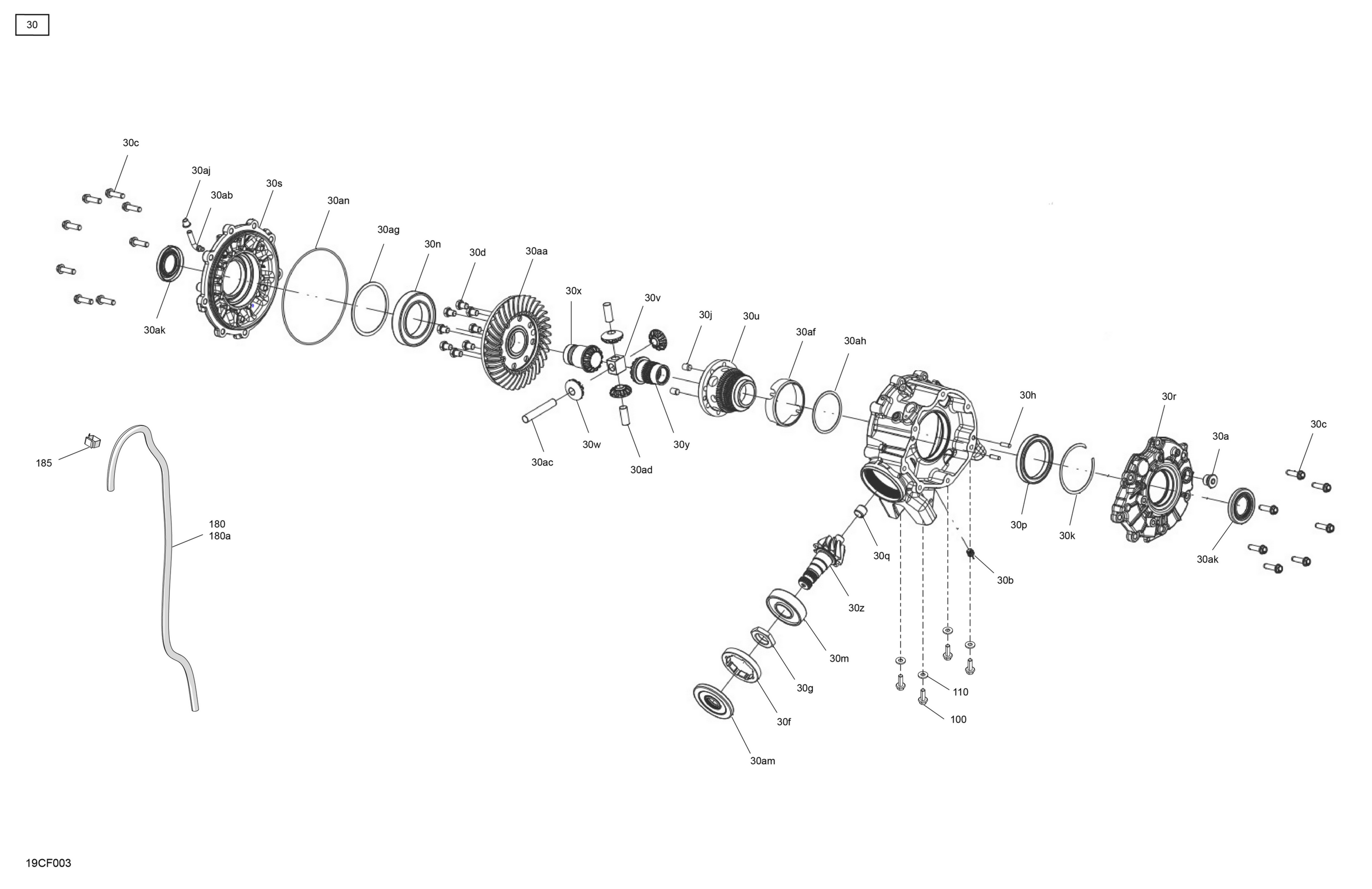 Схема узла: Drive - Front - Differential Parts