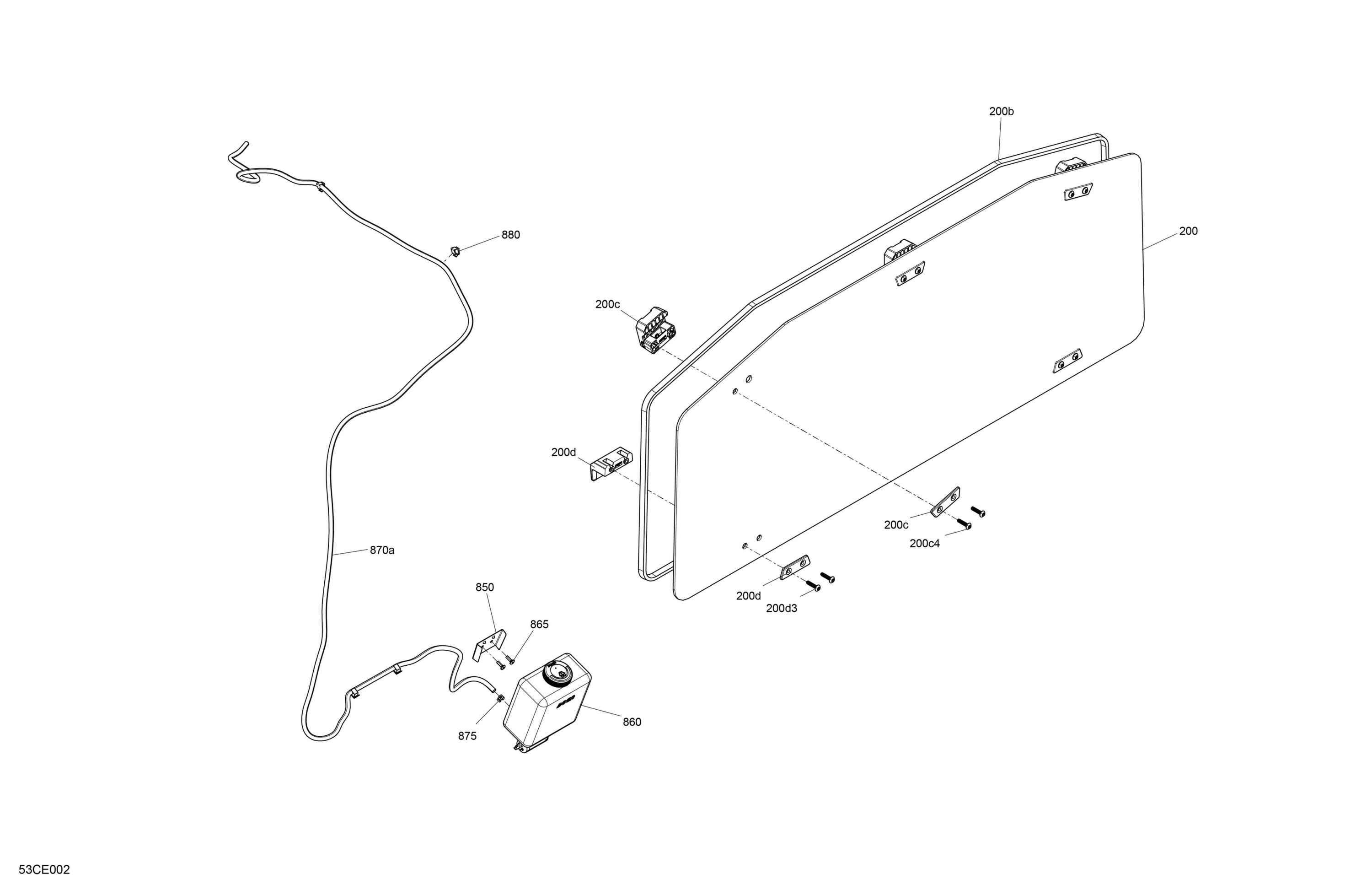 Схема узла: Enclosure Cab - Back Wall