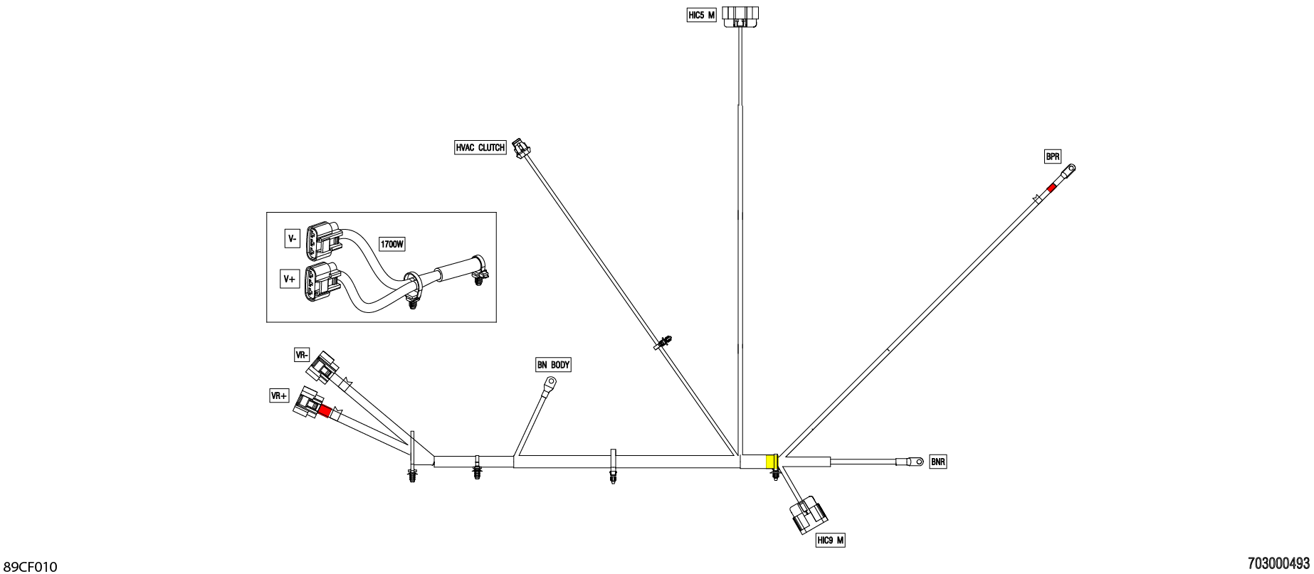 Схема узла: Electric - Voltage Regulator Wiring Harness