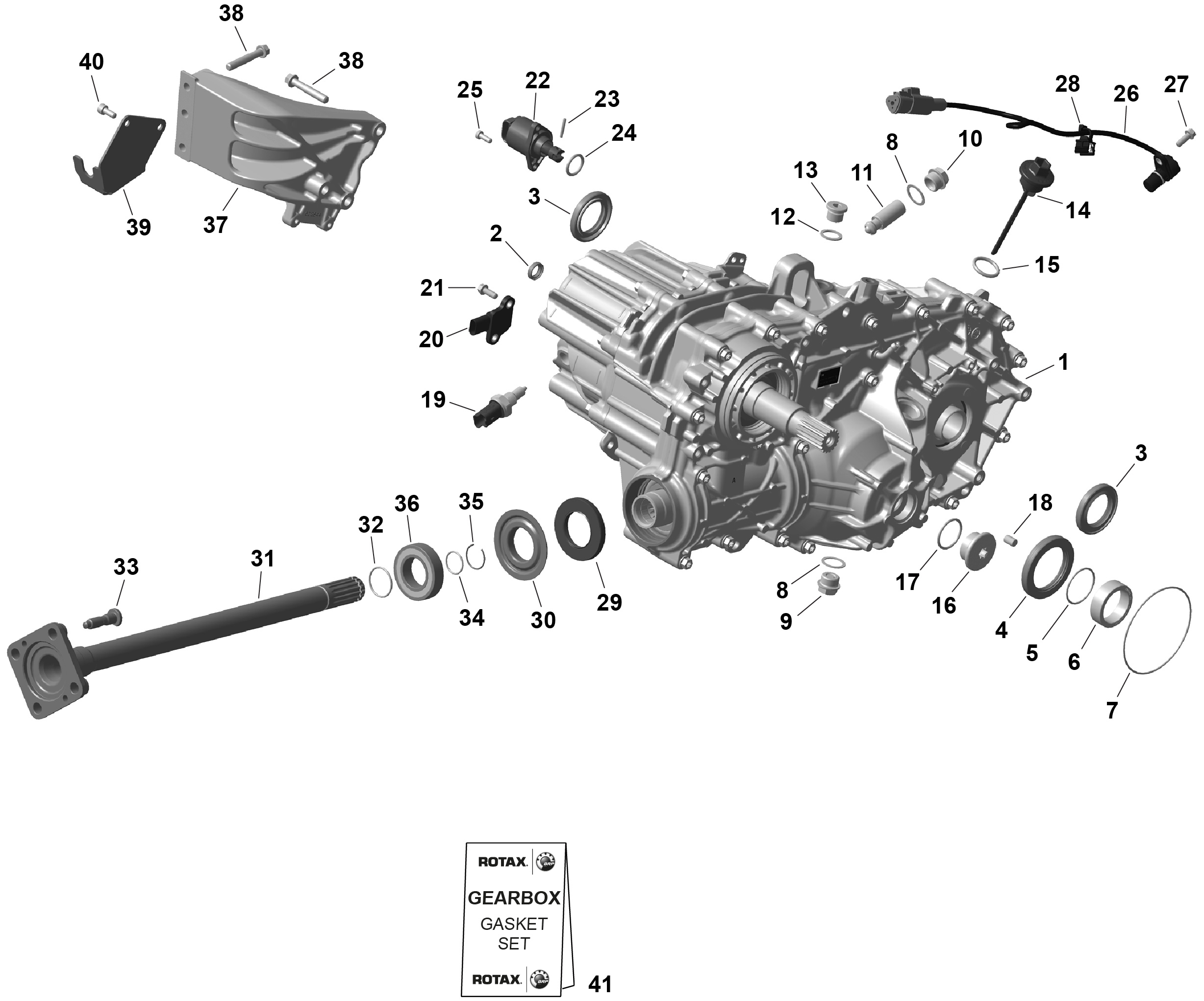 ROTAX - Gearbox Assy and Drive Shaft
