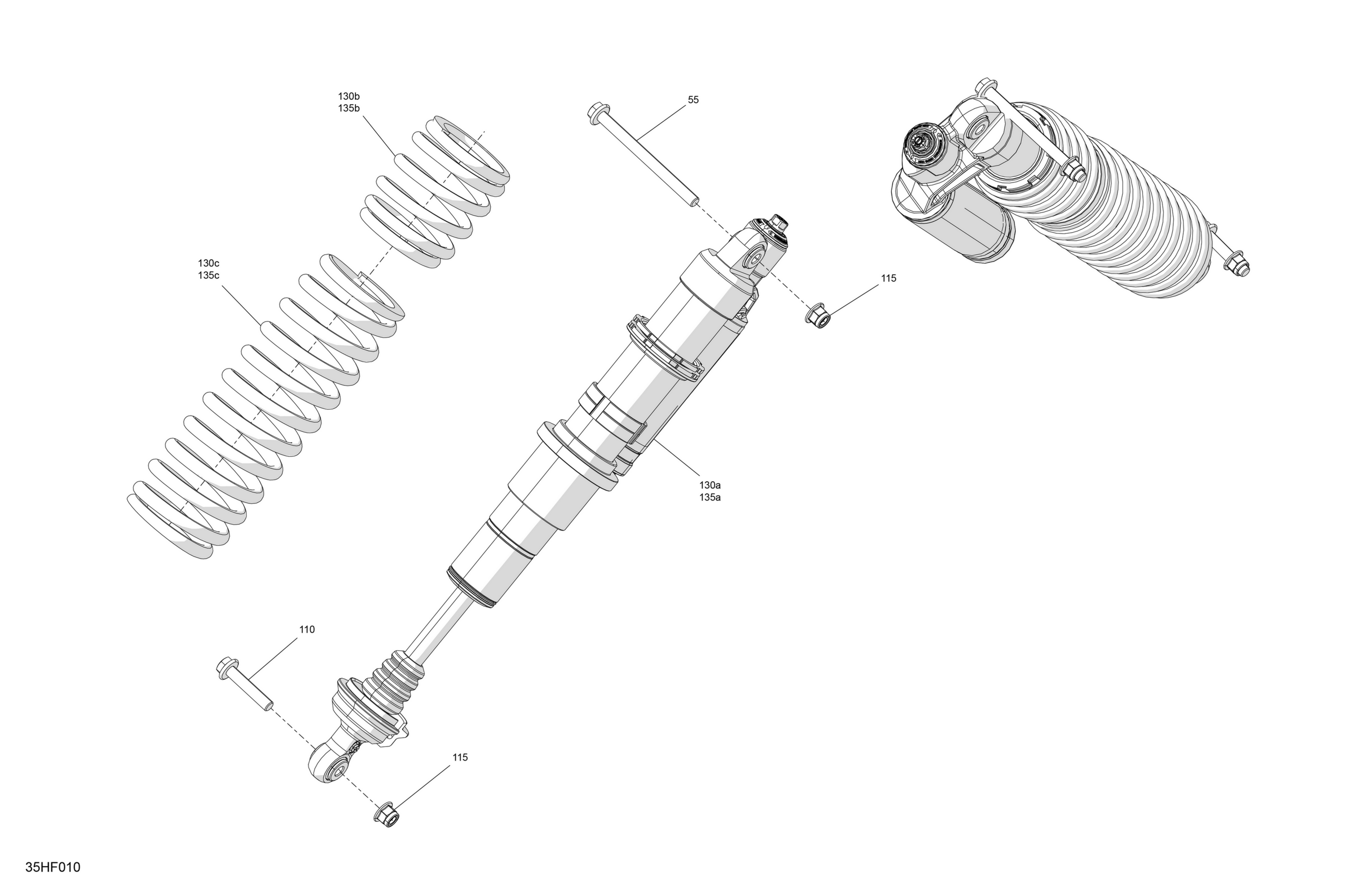 Схема узла: Suspension - Front Shocks