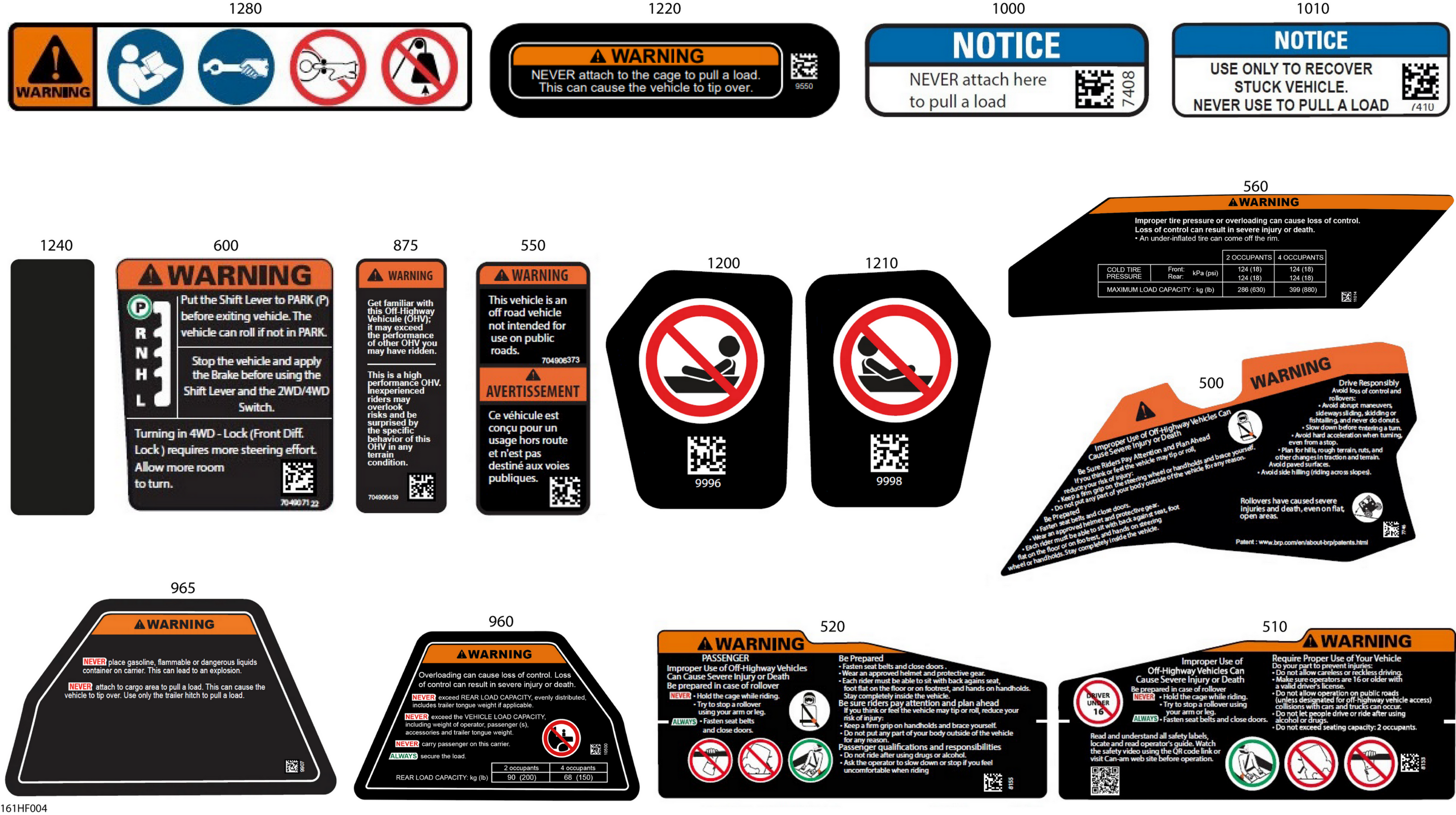 Схема узла: Body - Warning Decals