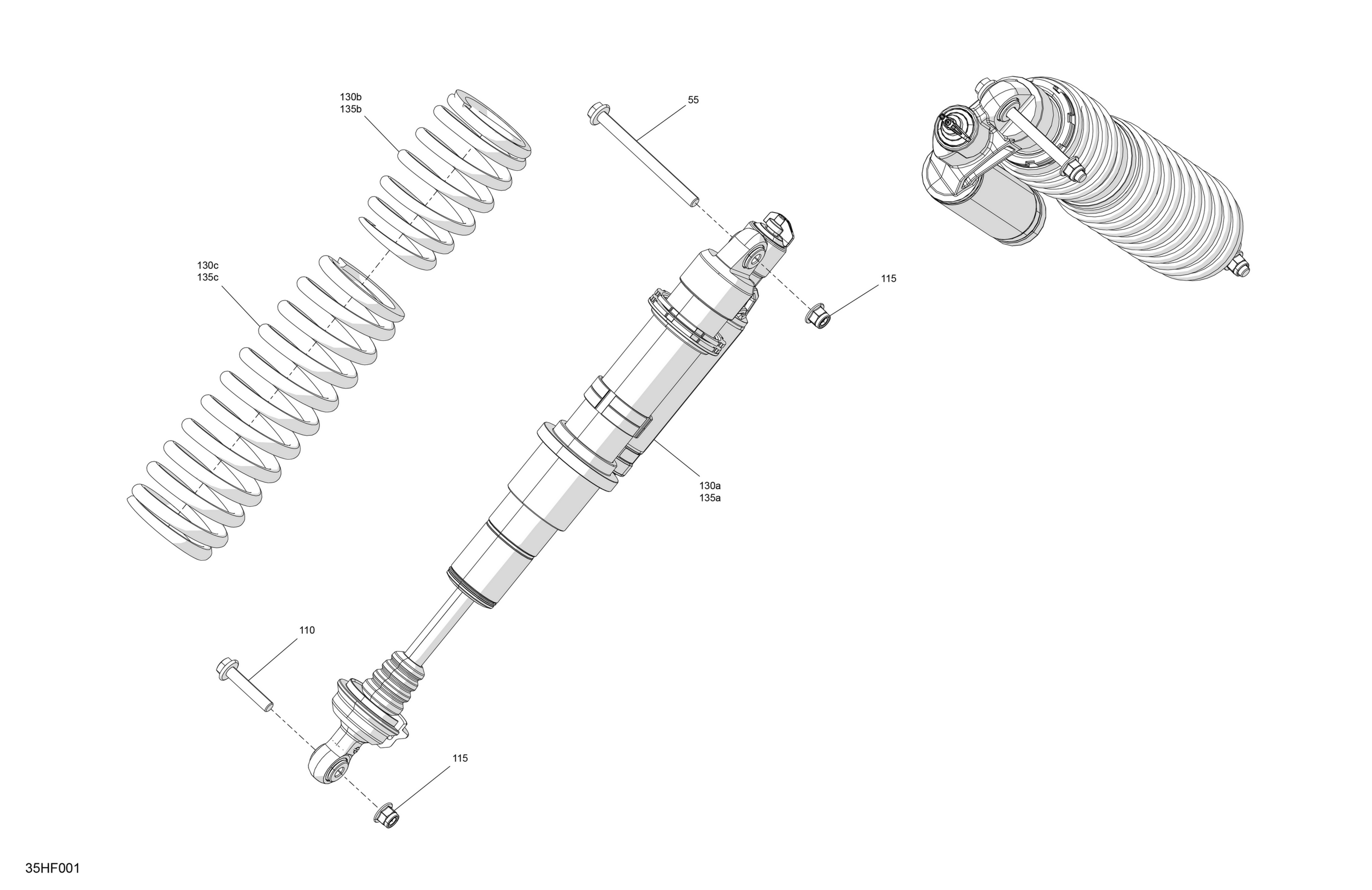 Схема узла: Suspension - Front Shocks