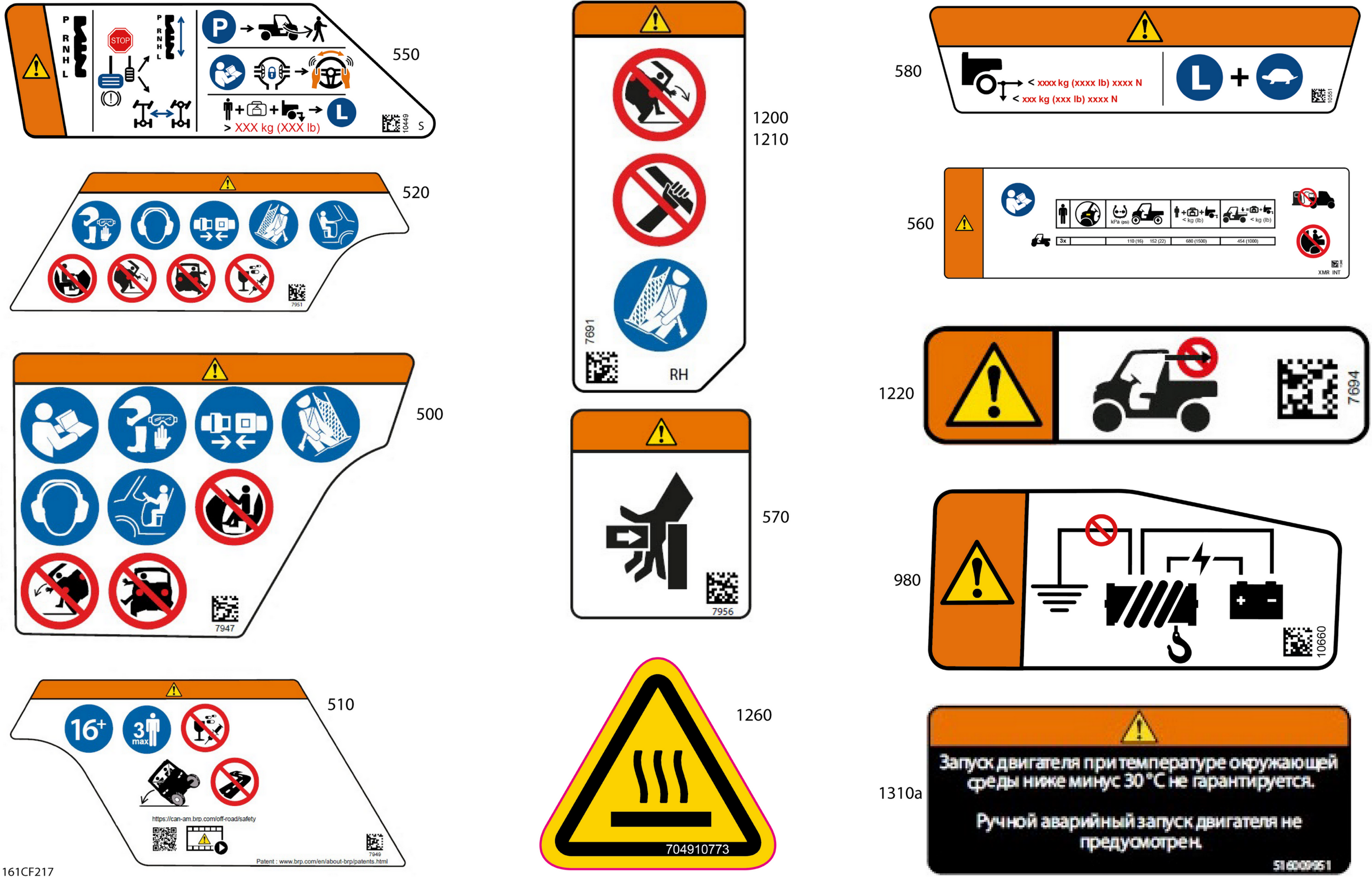 Схема узла: Body - Warning Decals