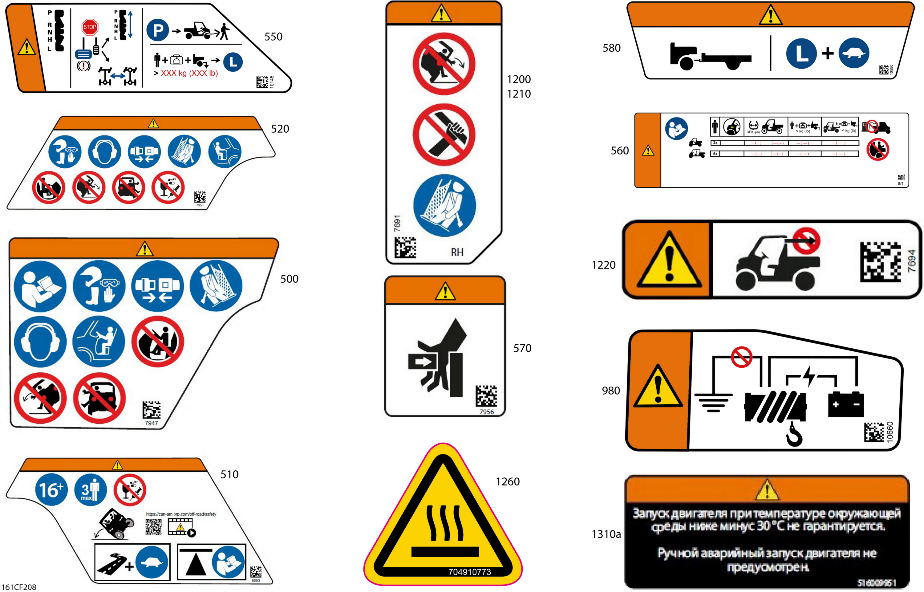 Схема узла: Body - Warning Decals