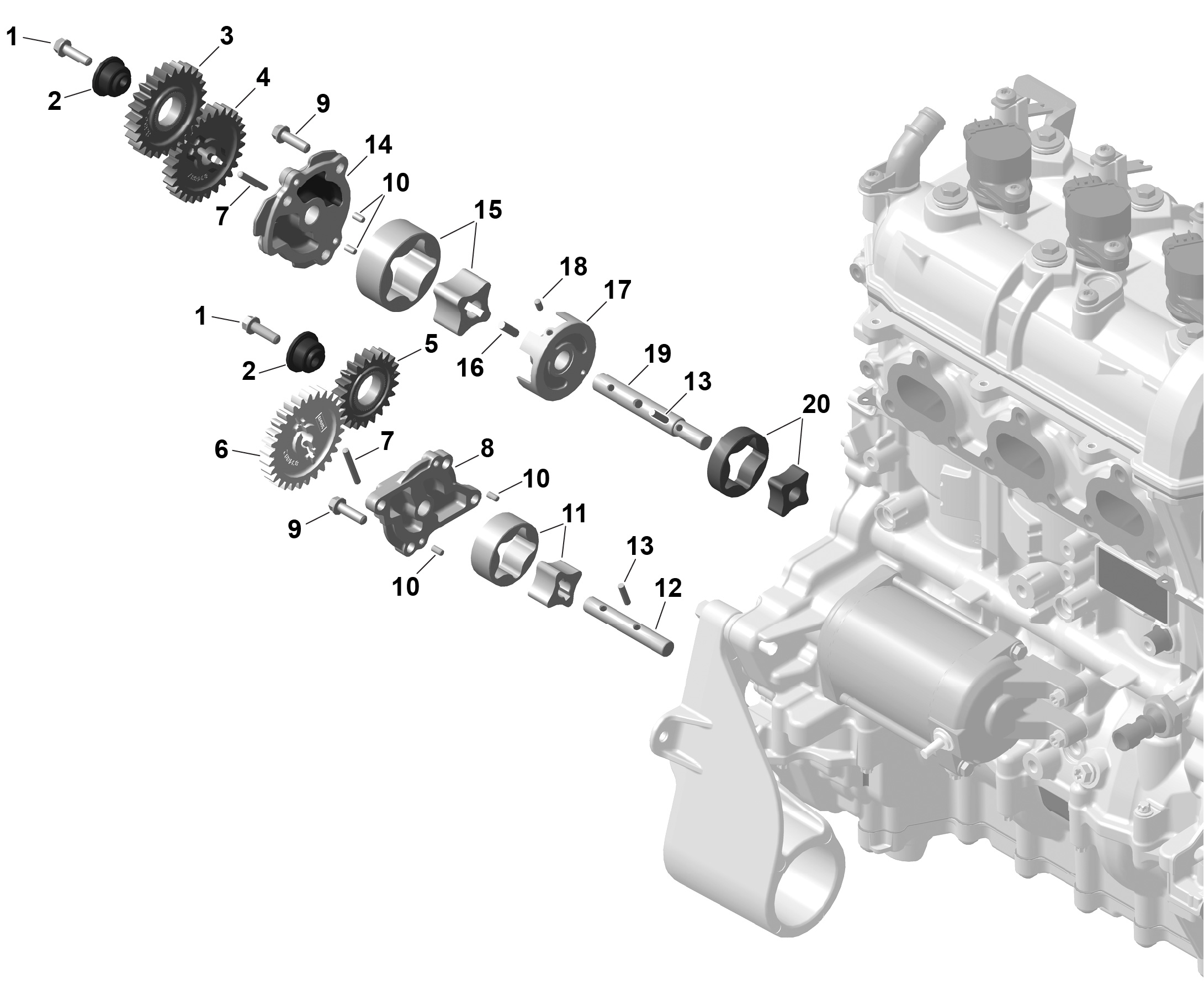 Схема узла: ROTAX - Oil Pump