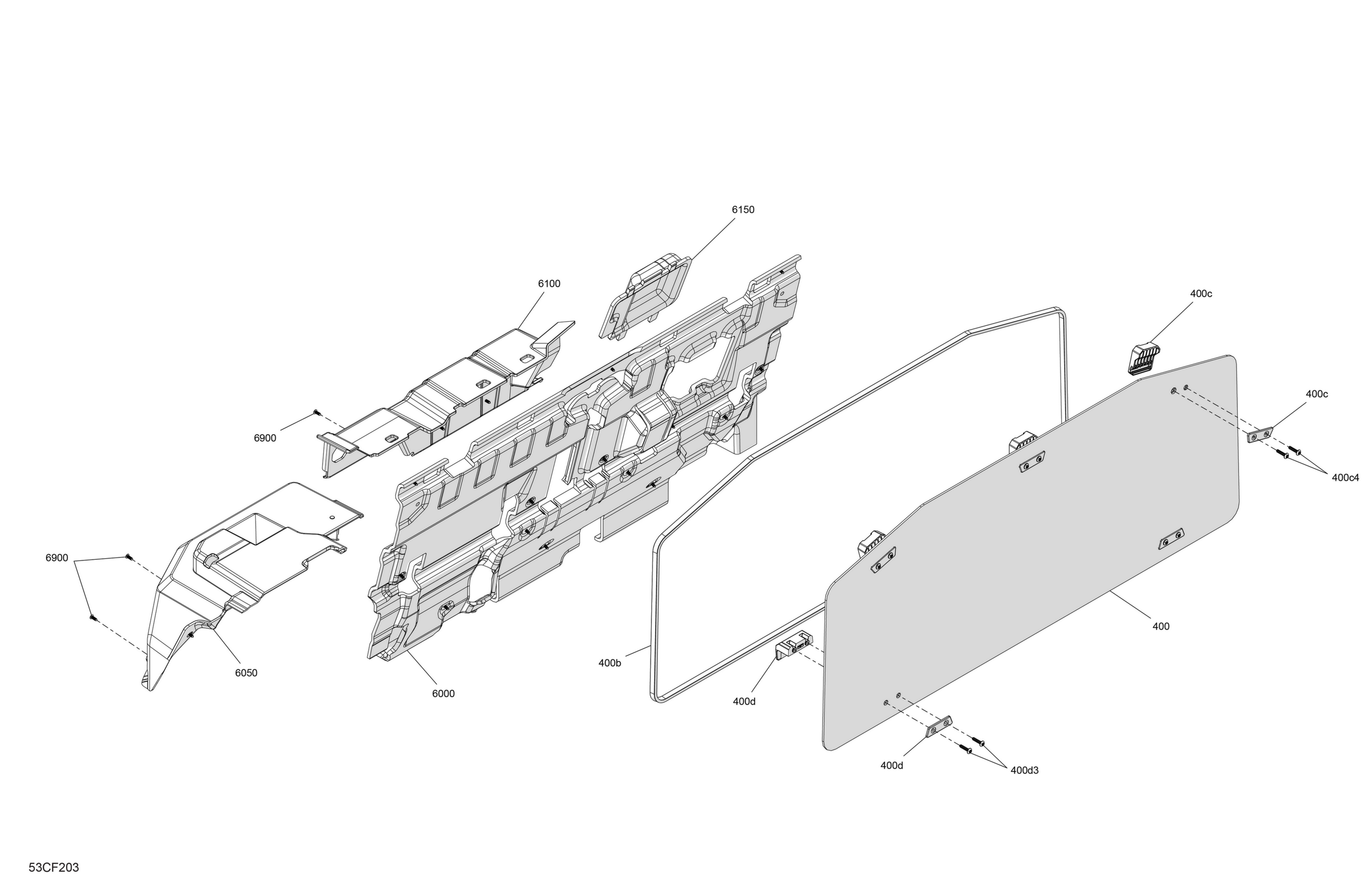 Схема узла: Enclosure Cab - Back Wall