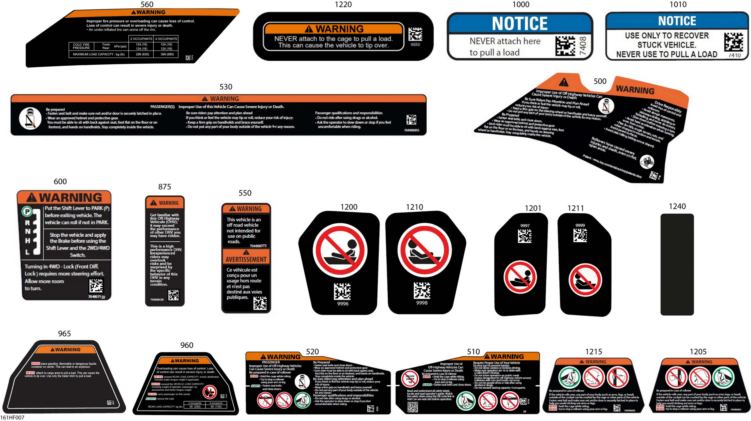 Body - Warning Decals