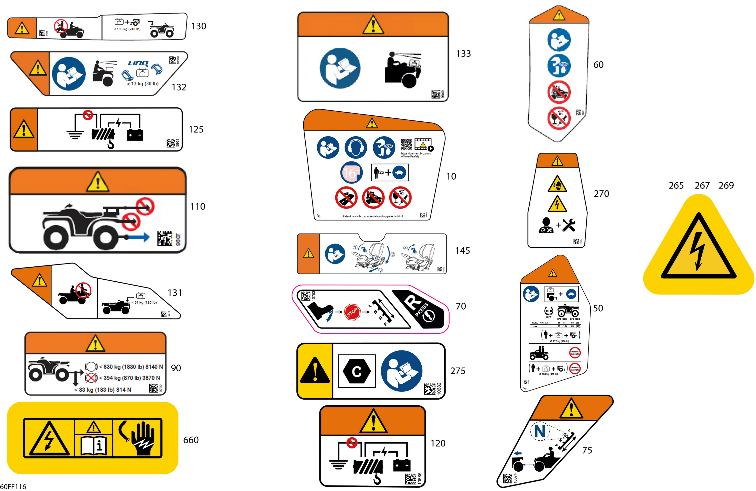 Схема узла: Body - Warning Decals