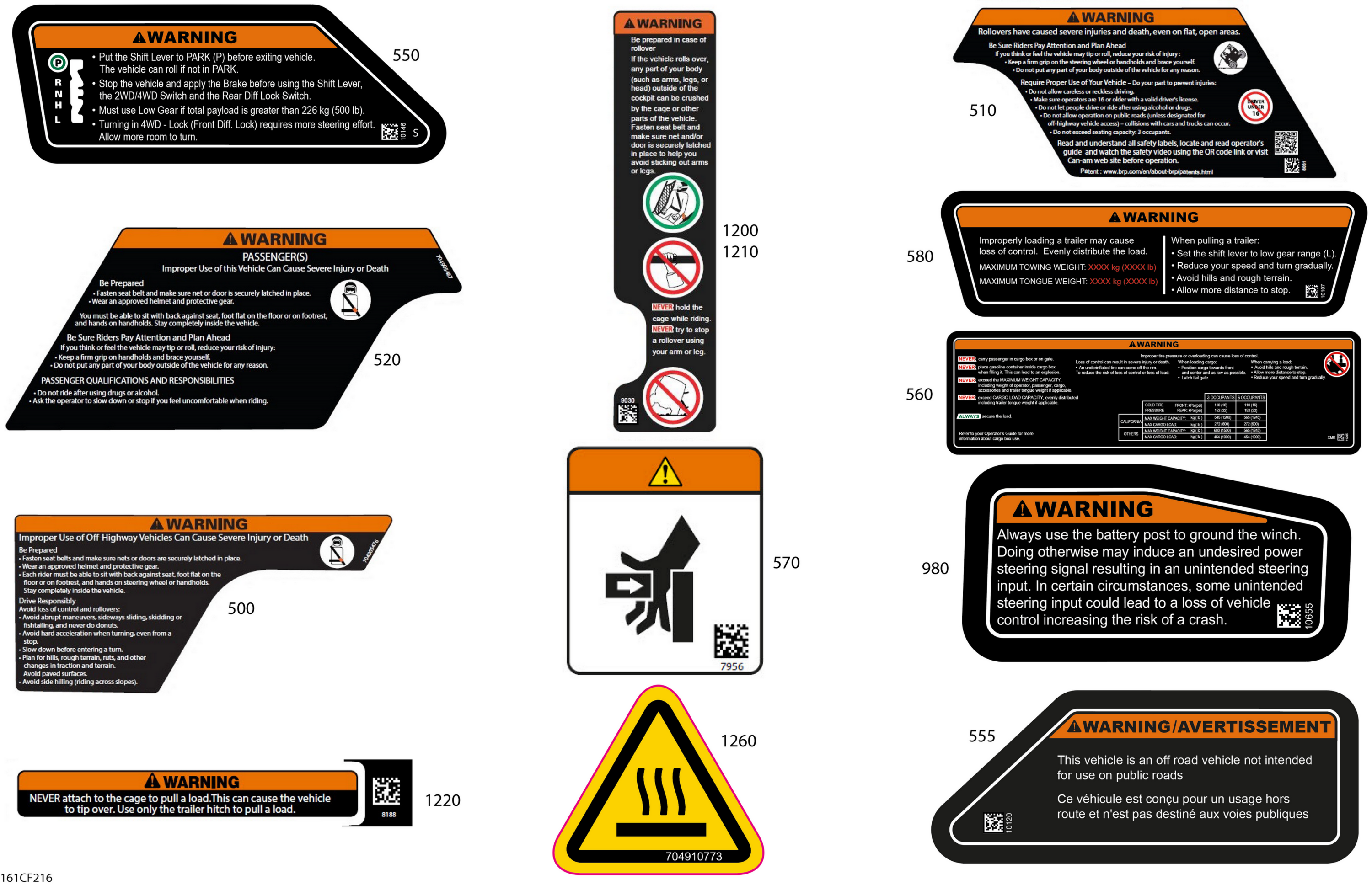 Body - Warning Decals