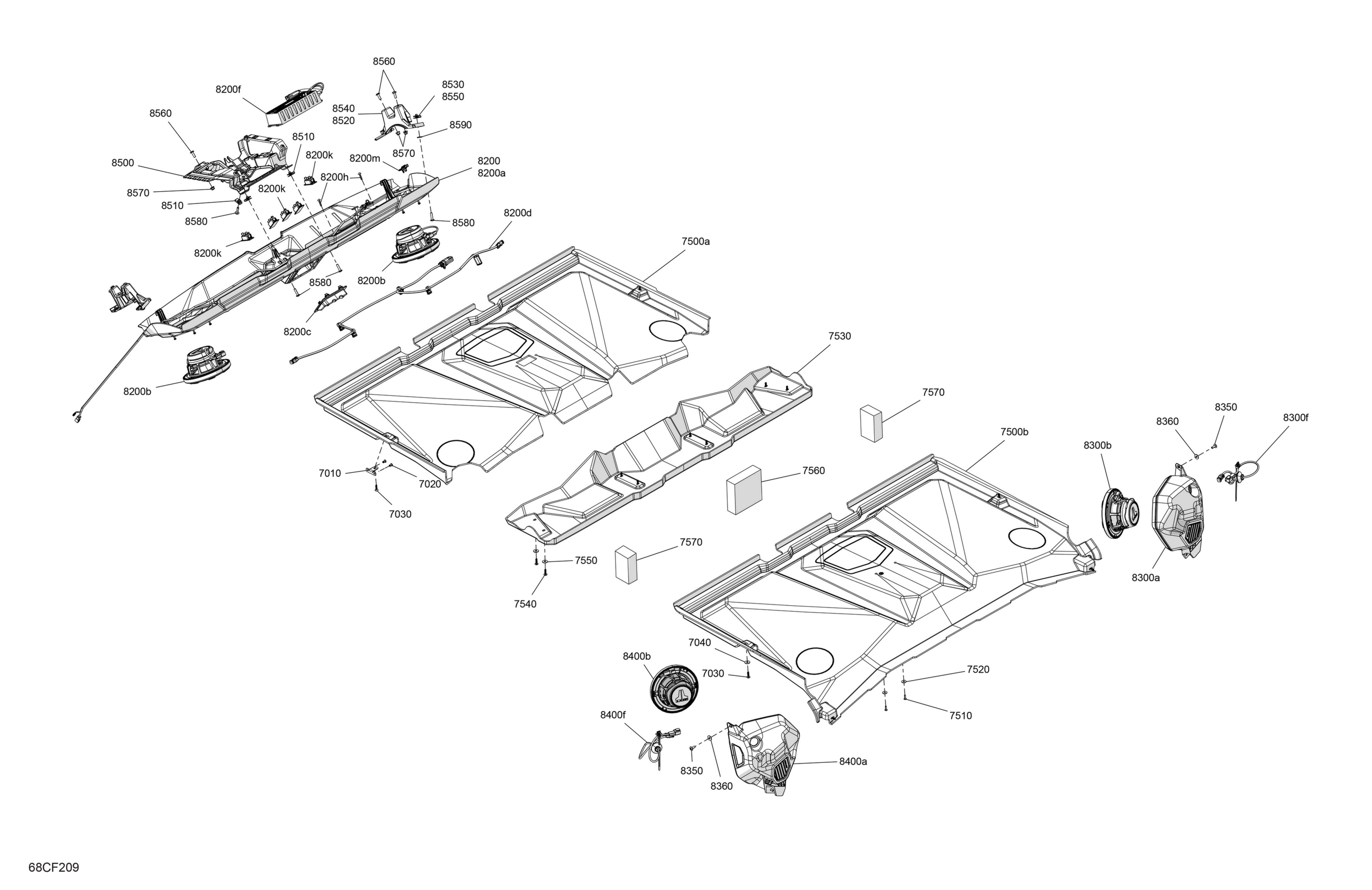 Схема узла: Enclosure Cab - Roof Liner
