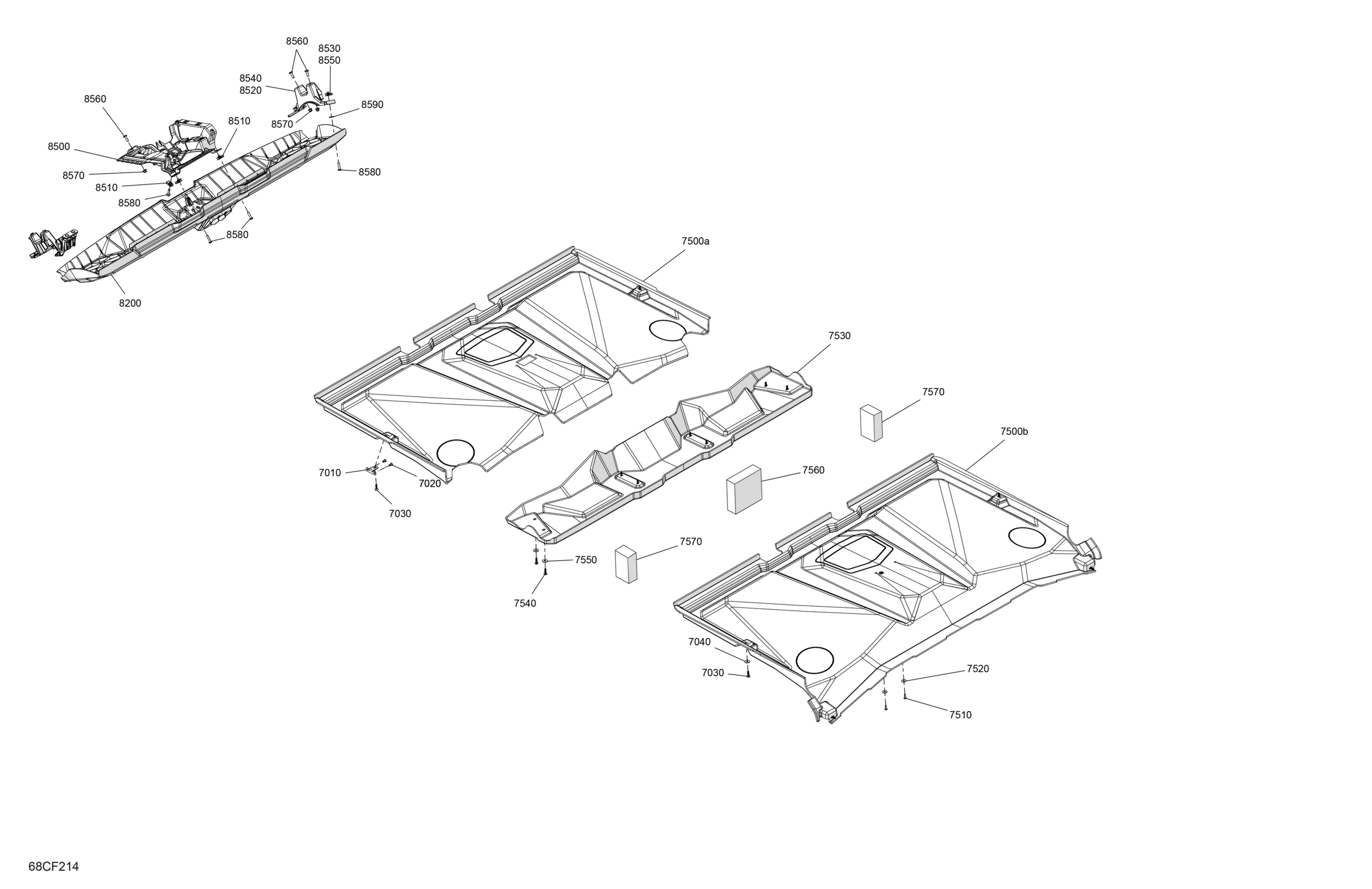 Схема узла: Enclosure Cab - Roof Liner