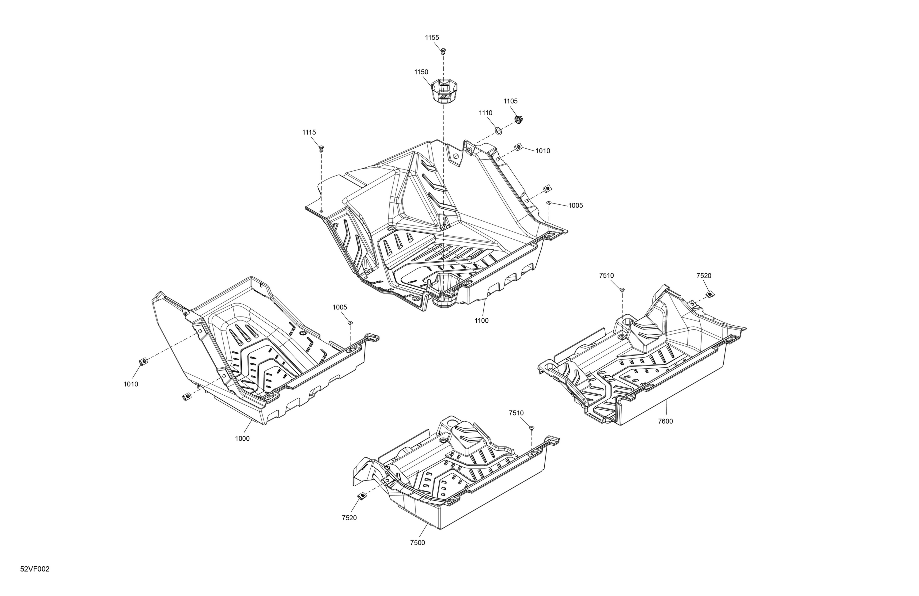 Схема узла: Cab Interior - Floor