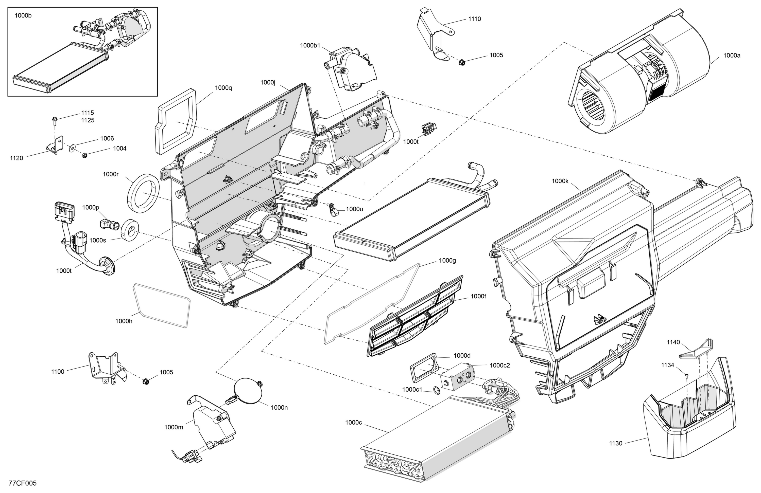 Схема узла: Enclosure Cab - Air Conditioning Unit