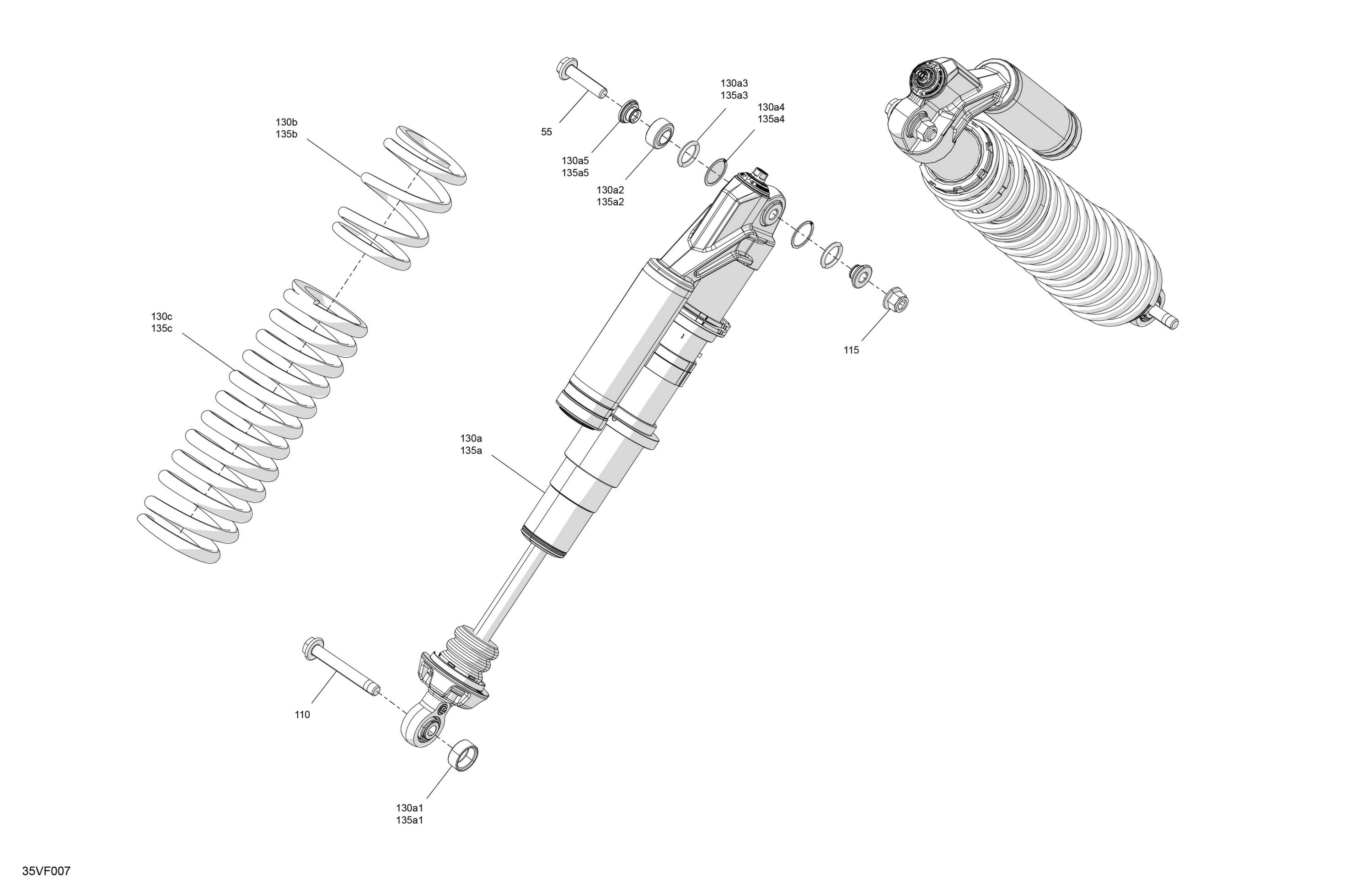 Схема узла: Suspension - Front Shocks