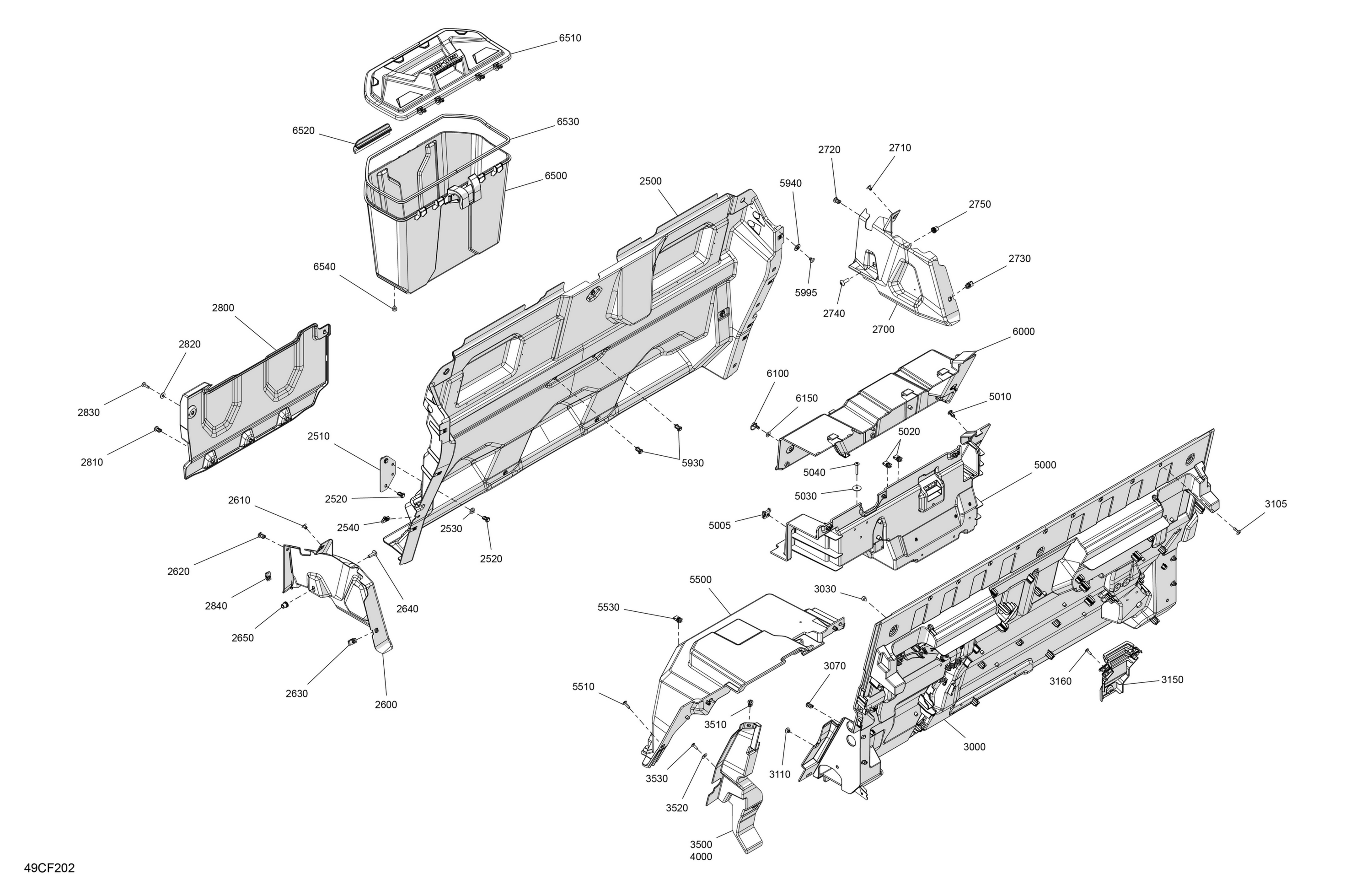 Схема узла: Cab Interior - Back Wall