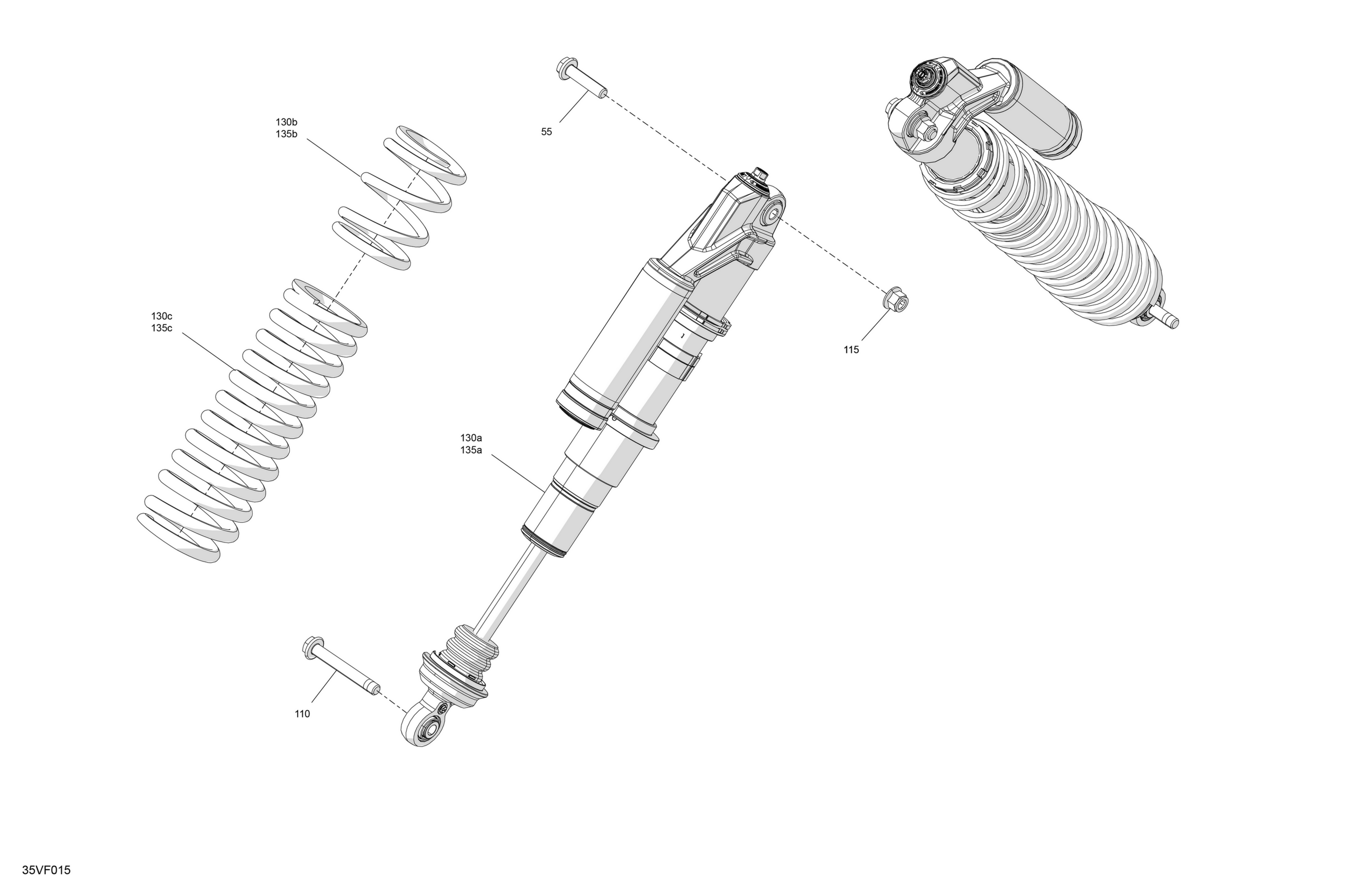 Схема узла: Suspension - Front Shocks