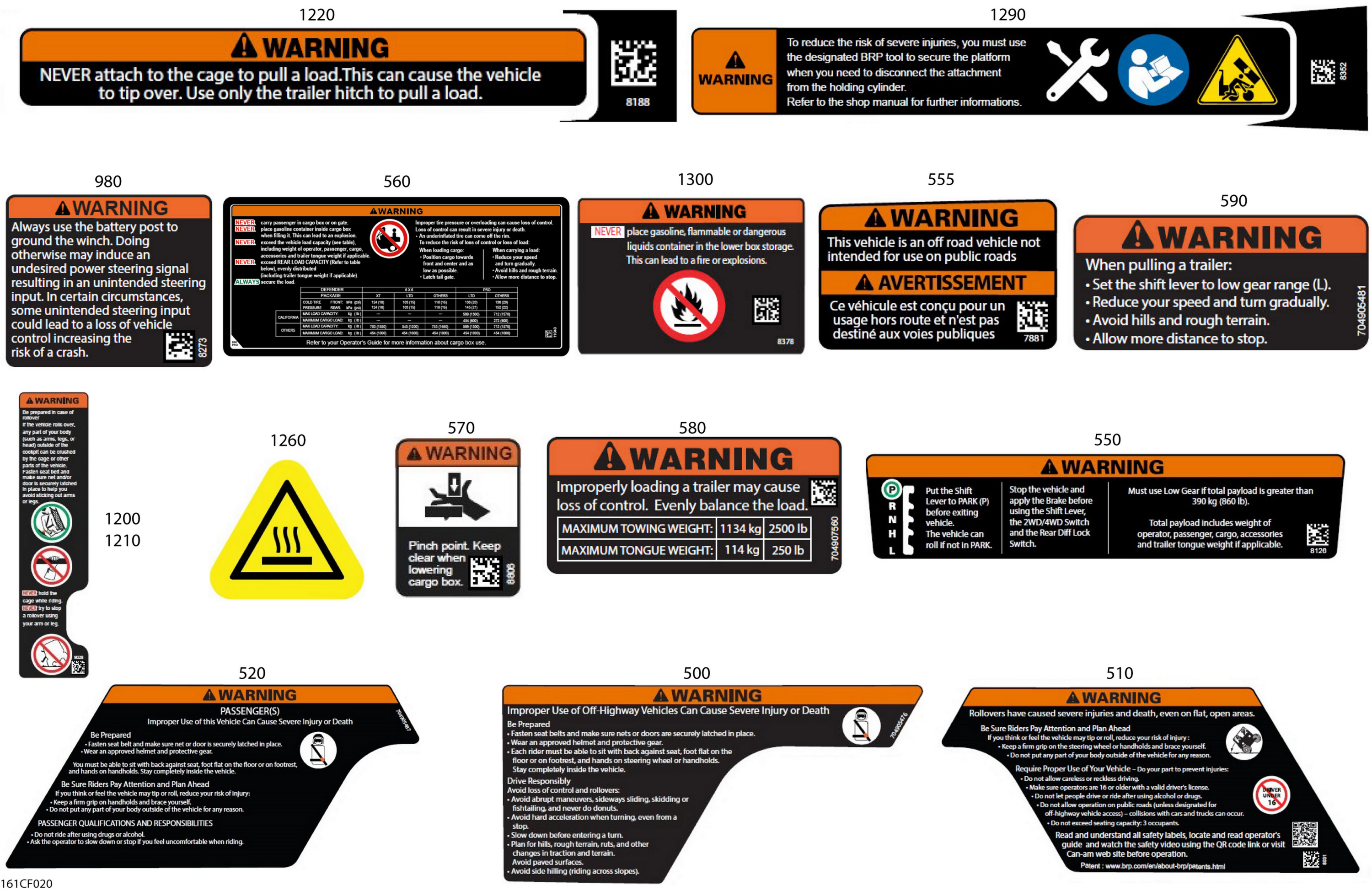 Схема узла: Body - Warning Decals
