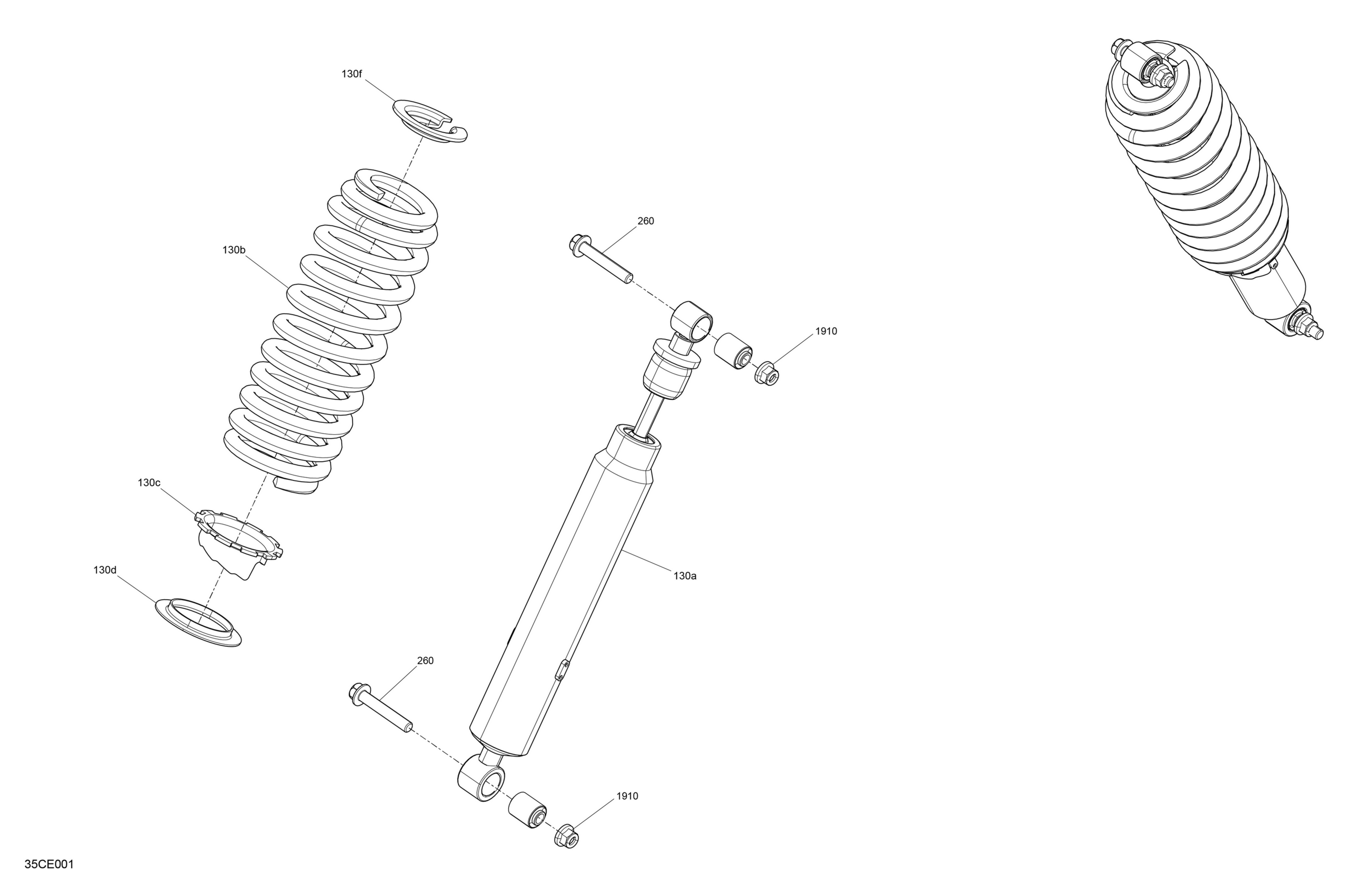 Схема узла: Suspension - Front Shocks