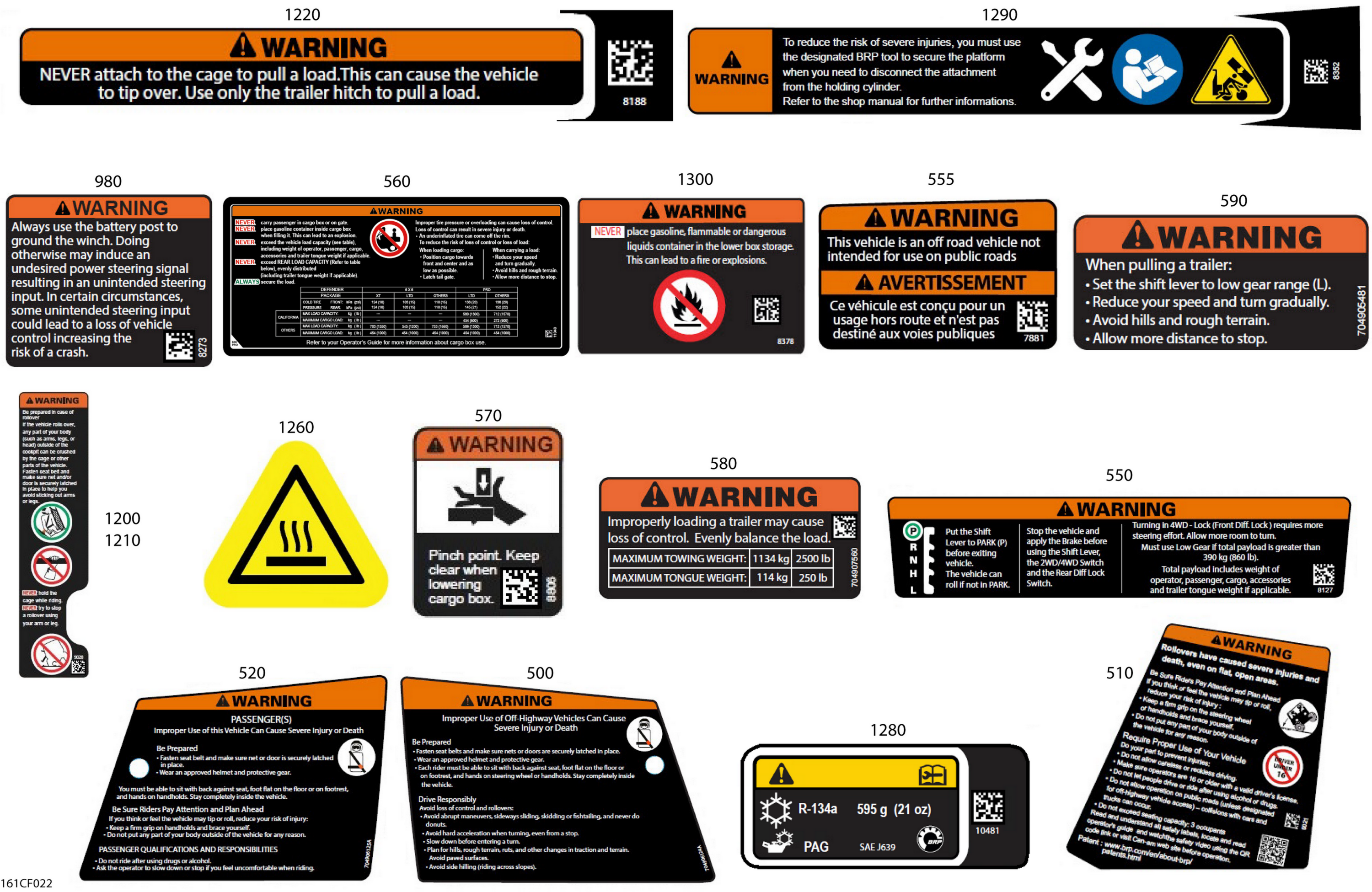 Схема узла: Body - Warning Decals
