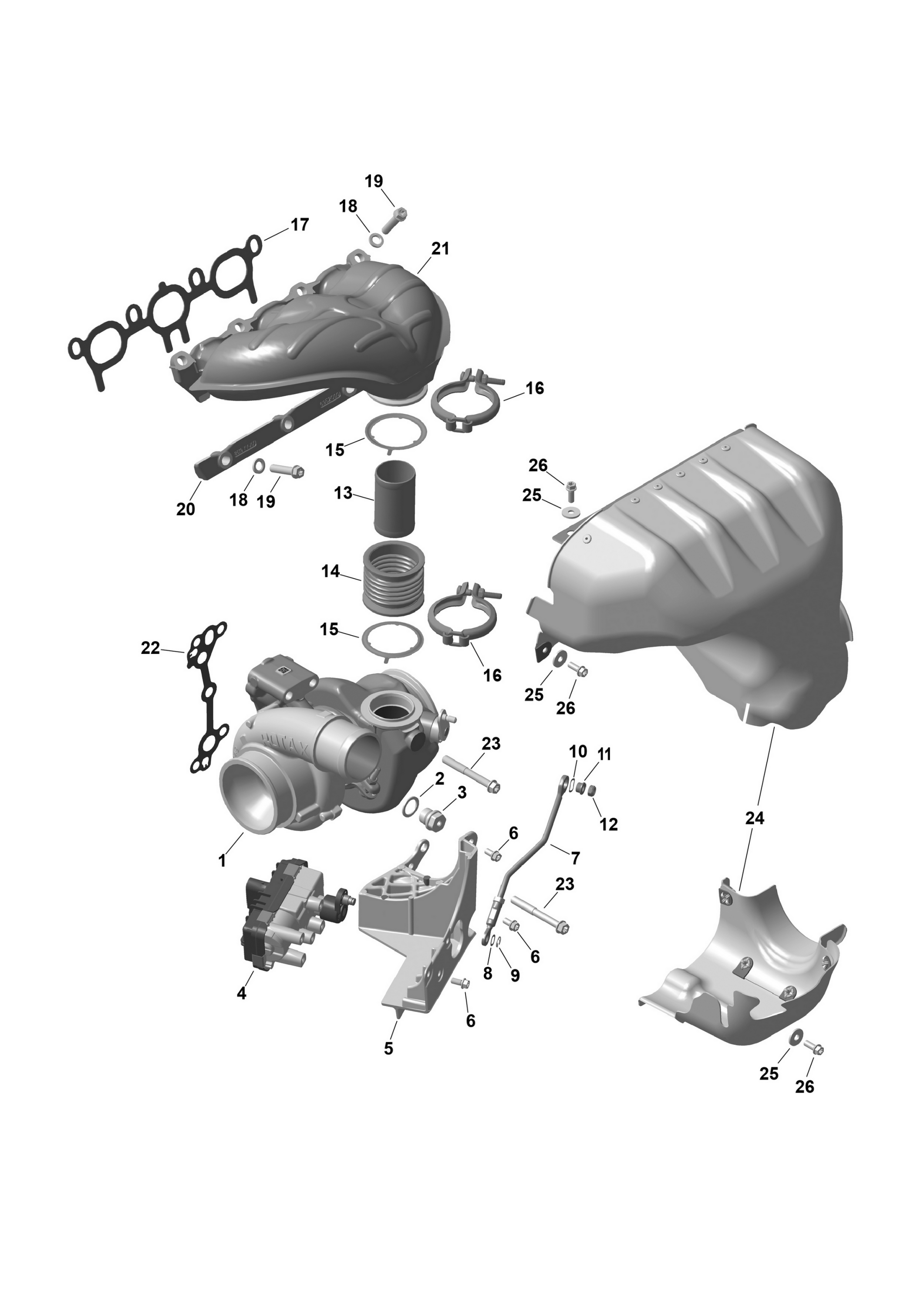 Схема узла: ROTAX - Turbocharger