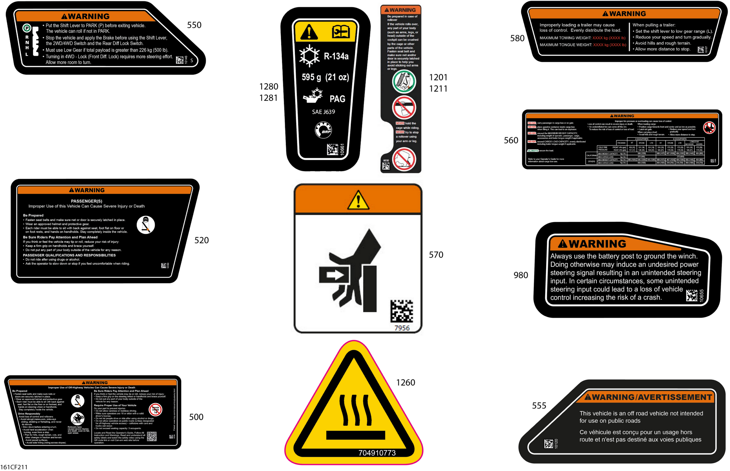 Схема узла: Body - Warning Decals