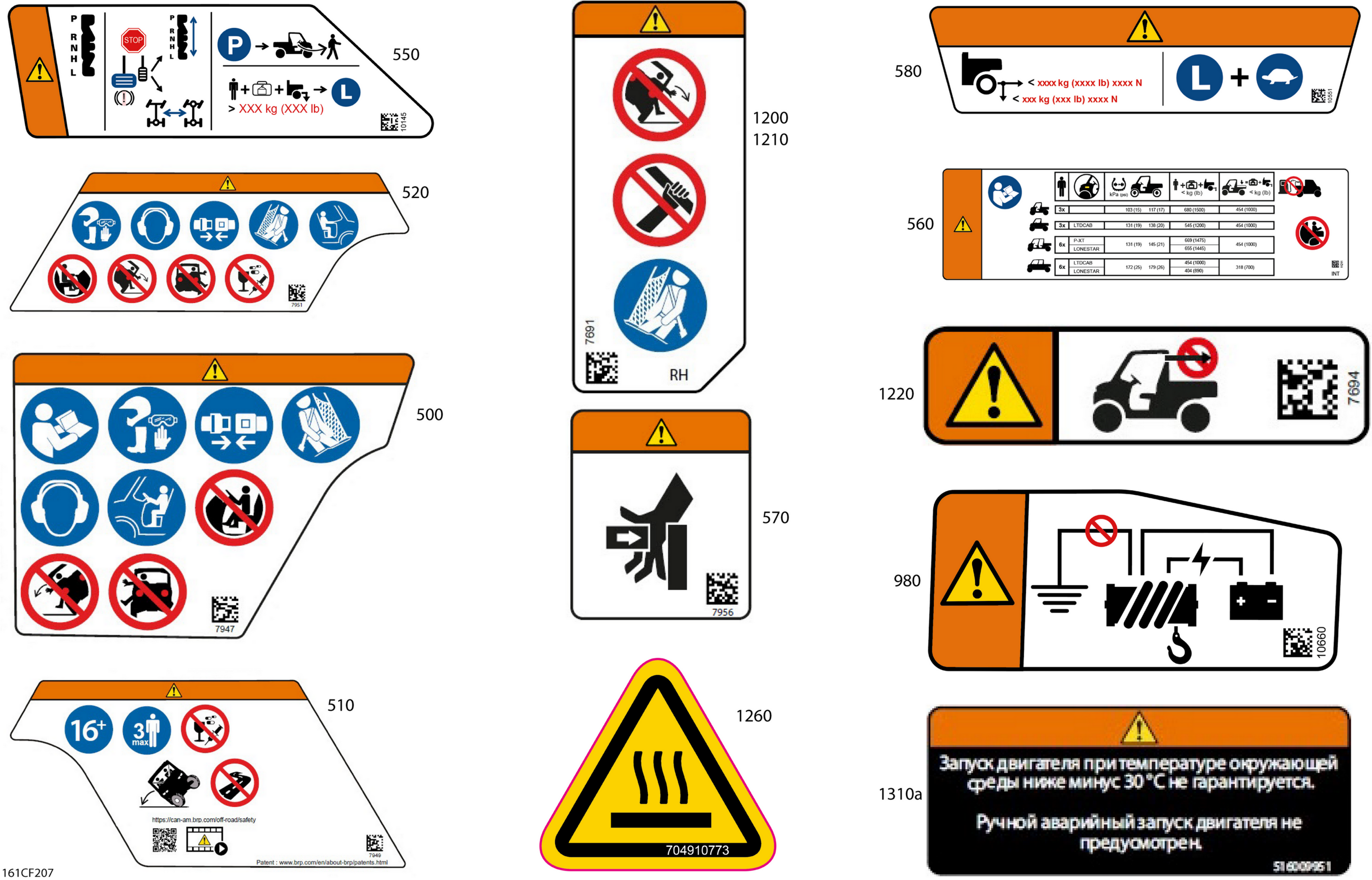 Схема узла: Body - Warning Decals