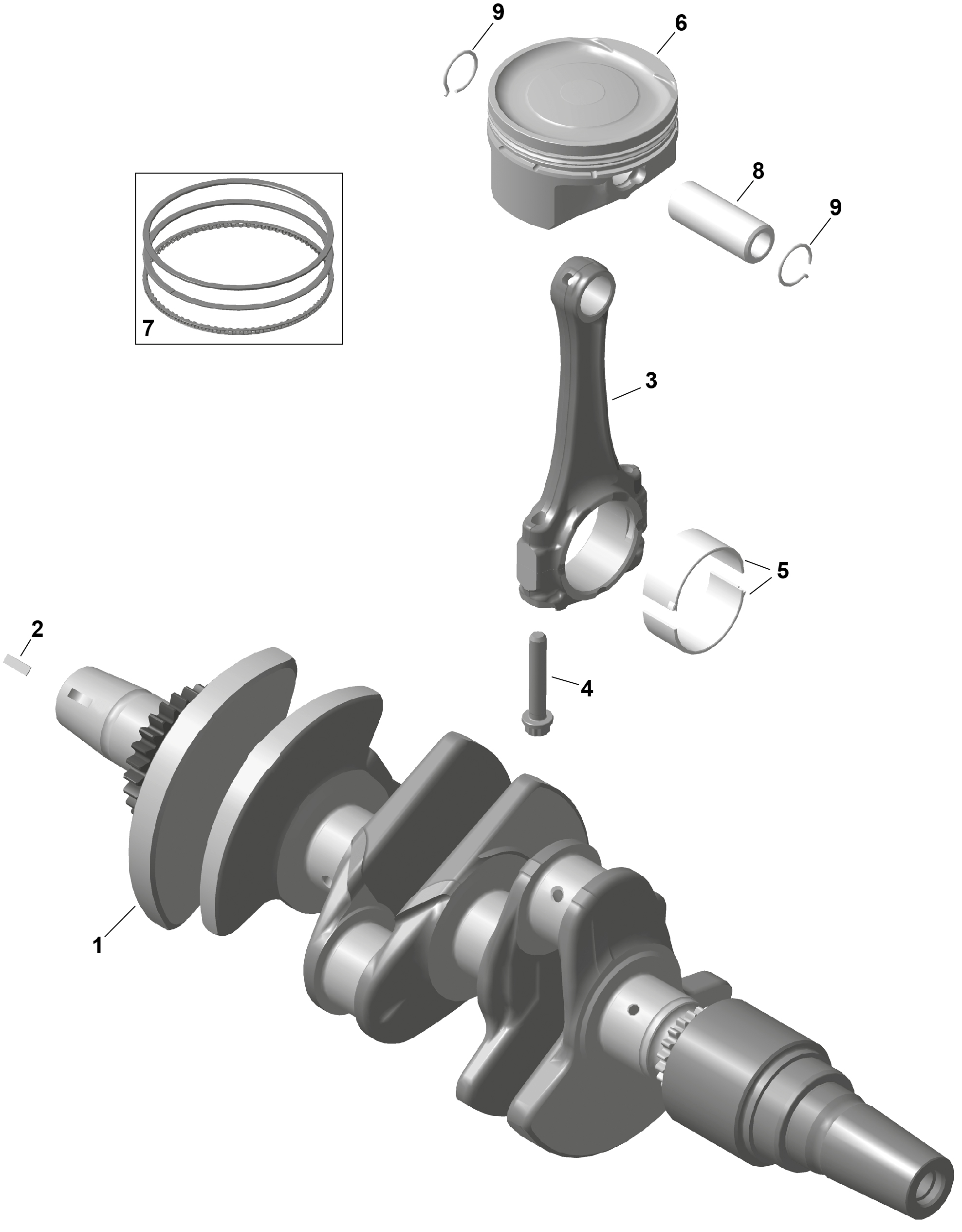 ROTAX - Crankshaft and Pistons