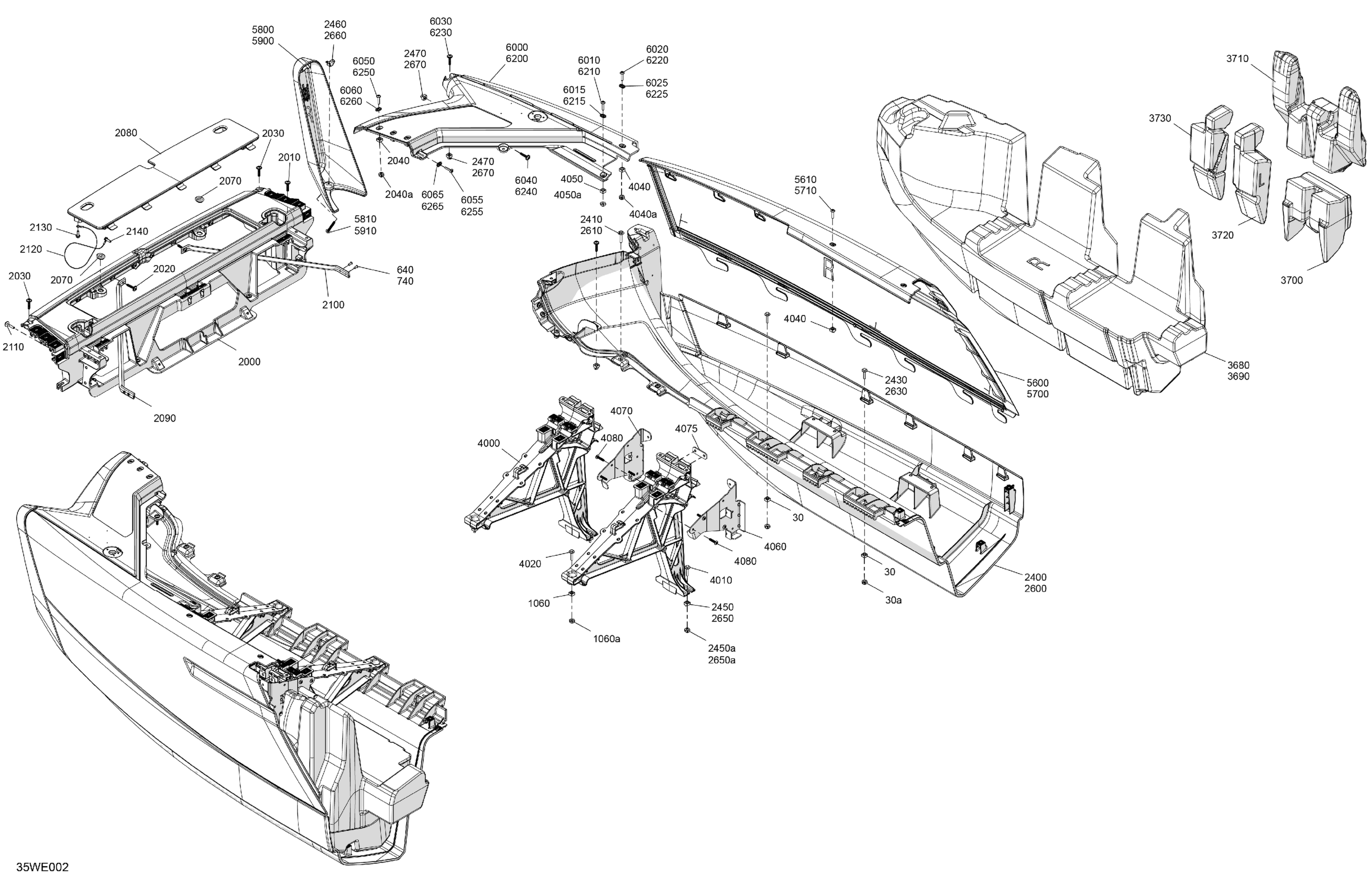 Схема узла: HULL - Front Deflector Float and Front Bumper