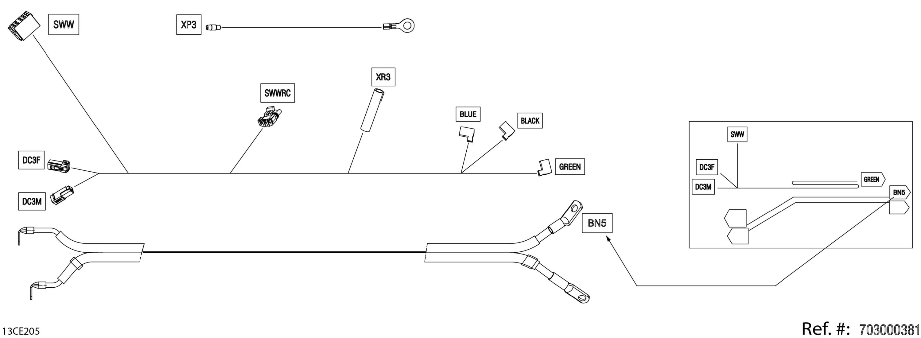 Схема узла: Electric - Winch Wiring Harness