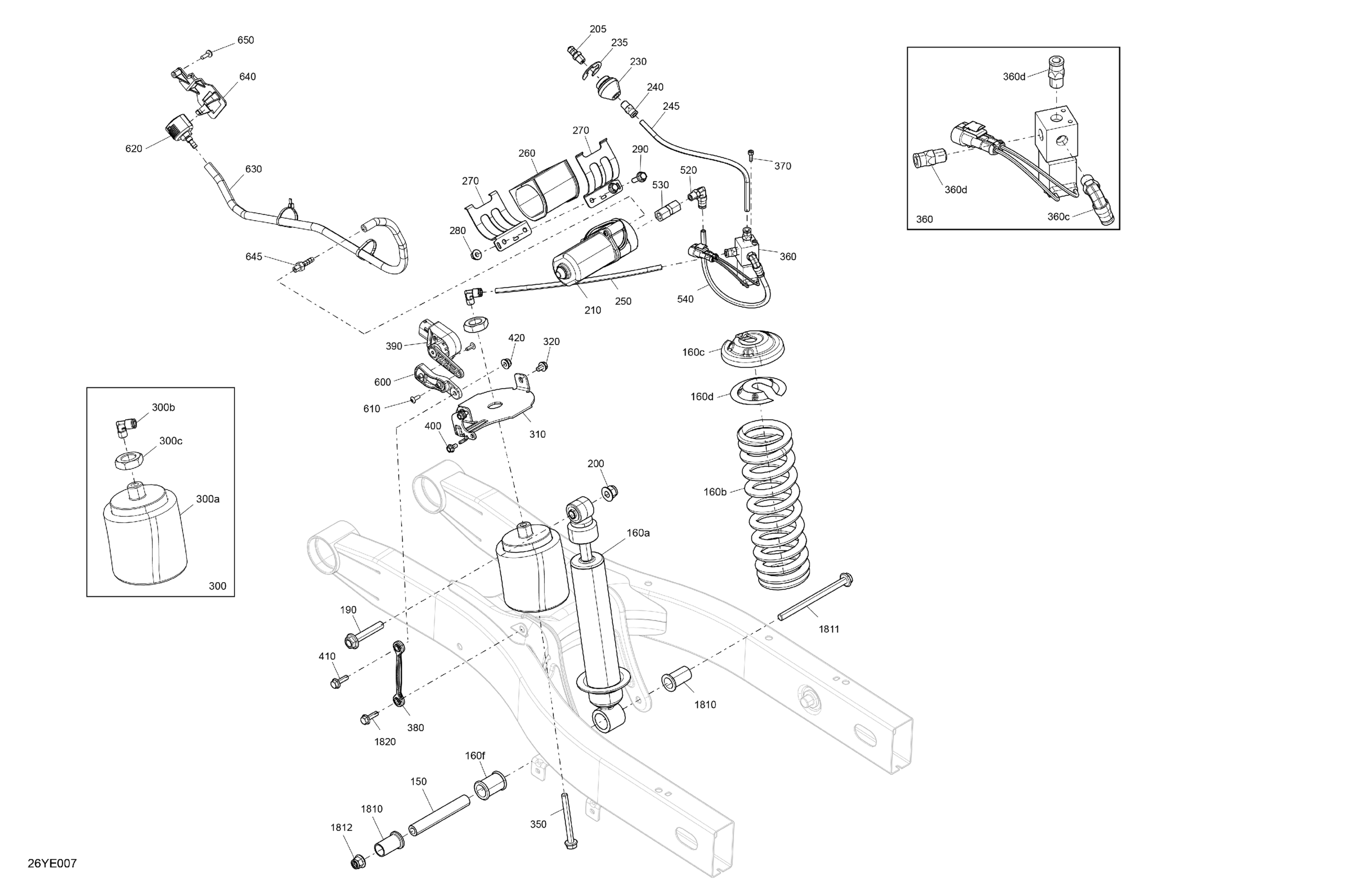 Схема узла: Suspension - Rear Shock