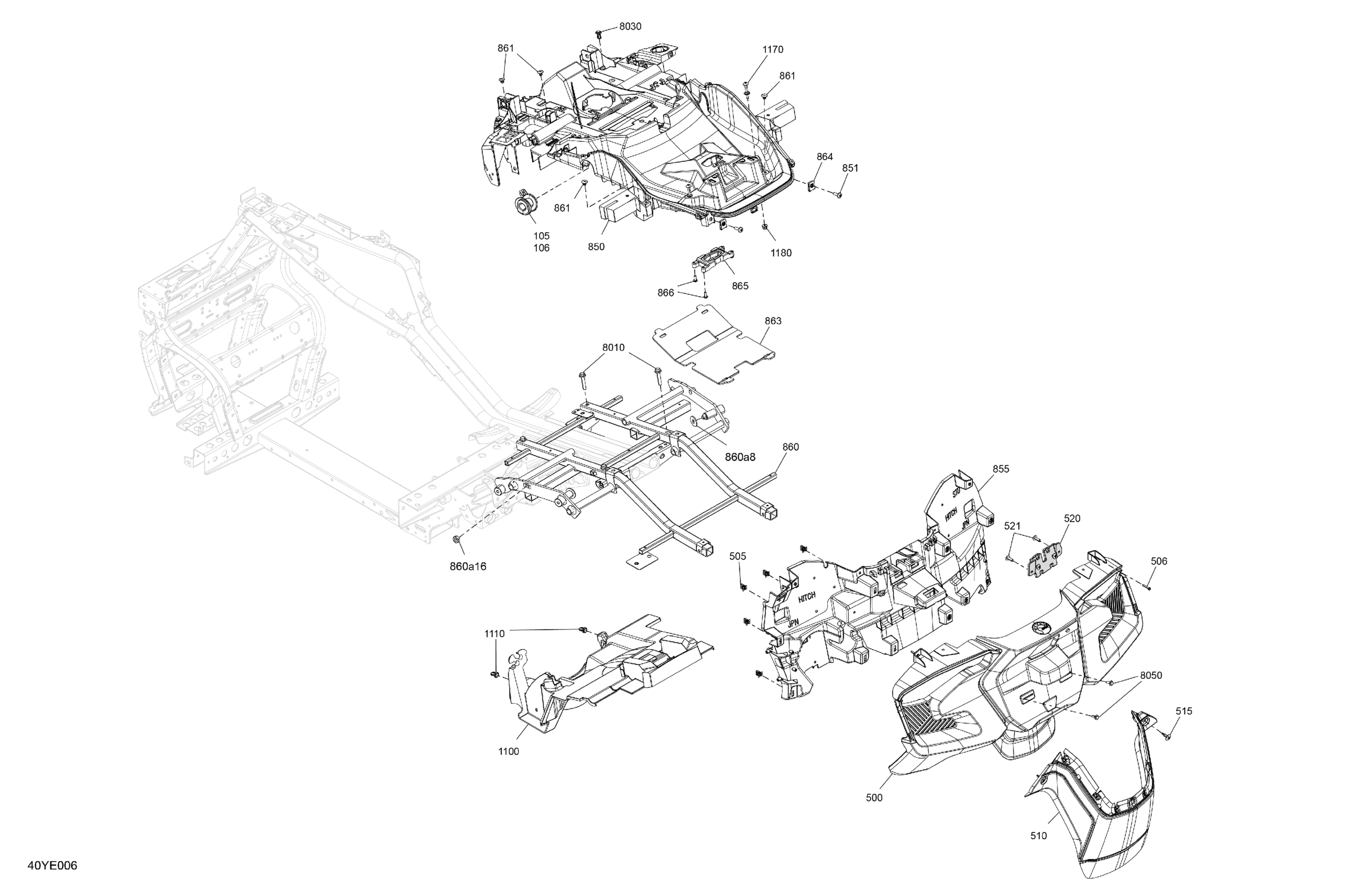 Схема узла: Body - Cargo Structure And Rear Fenders