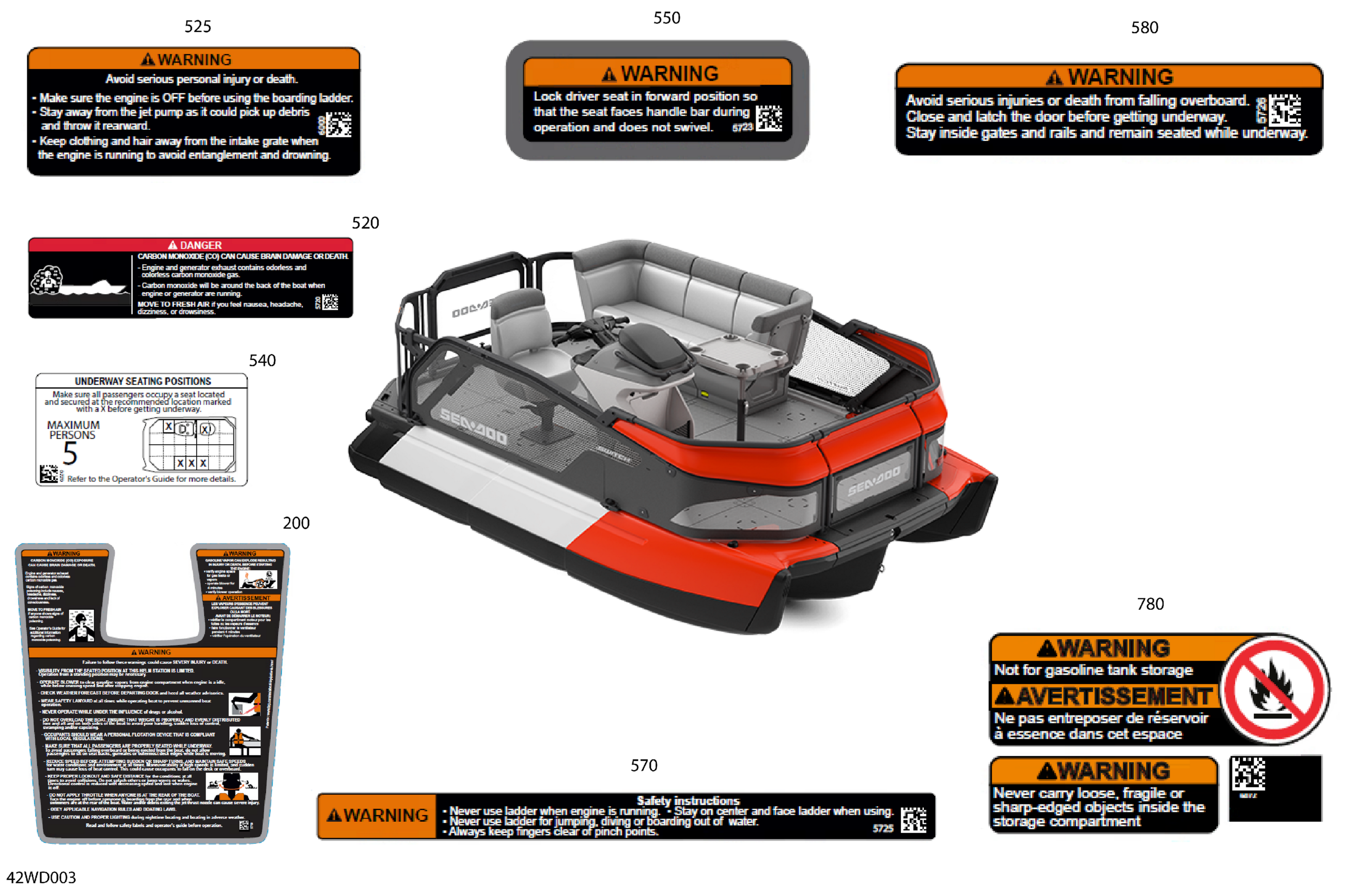Схема узла: DECALS - Warning Decals - 13ft - Base Package