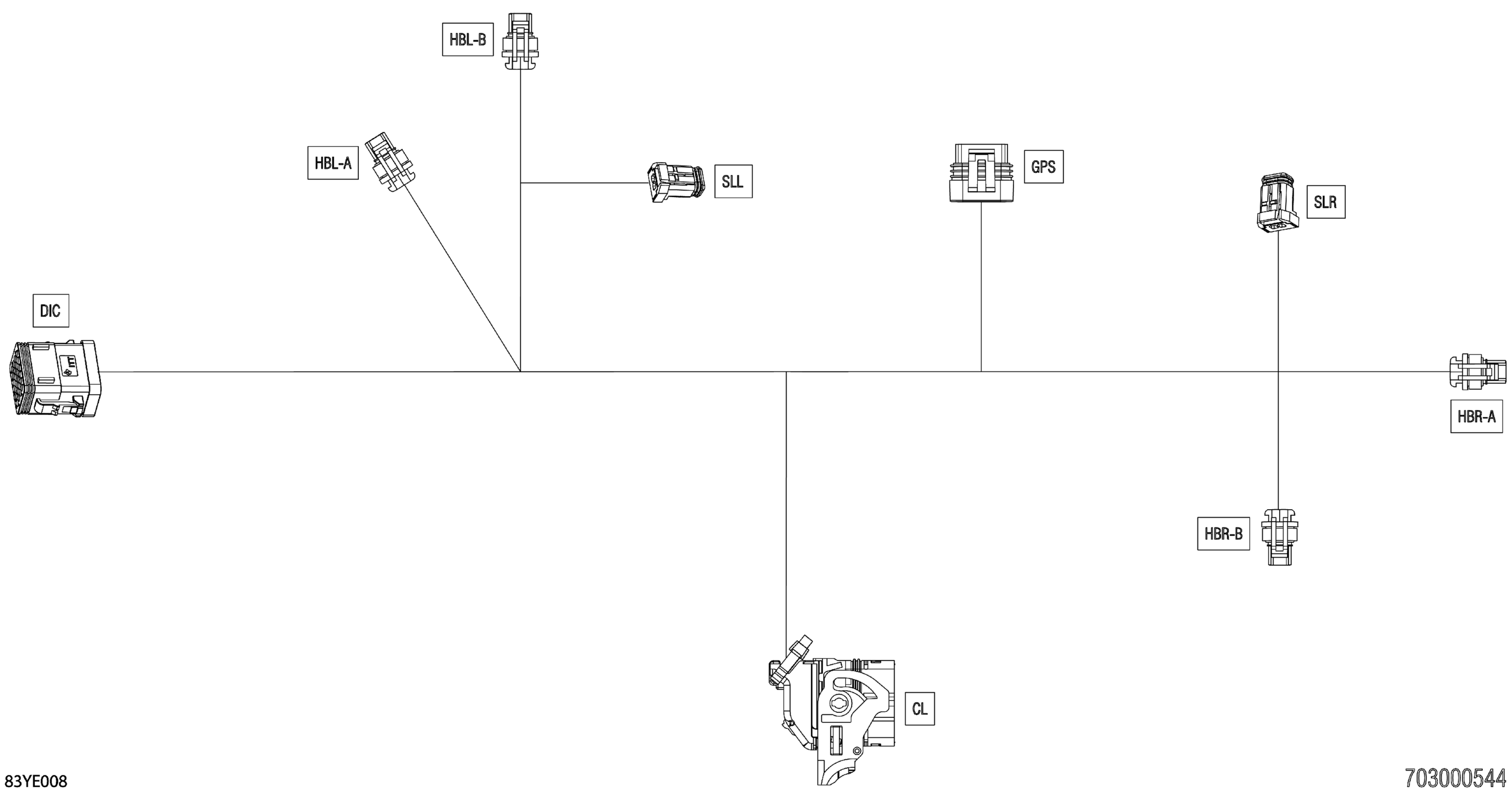 Схема узла: Electric - Console Wiring Harness