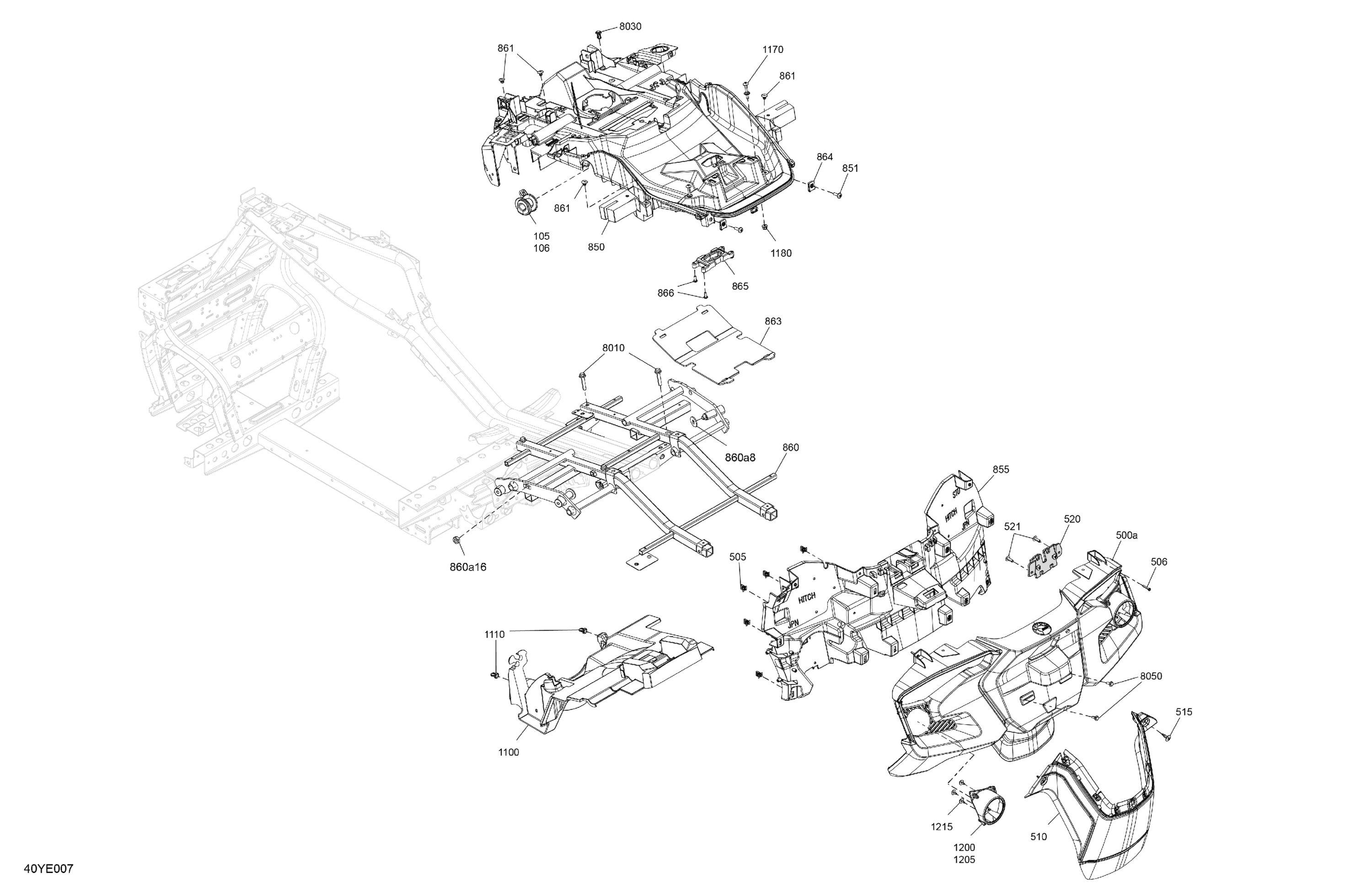 Схема узла: Body - Cargo Structure And Rear Fenders