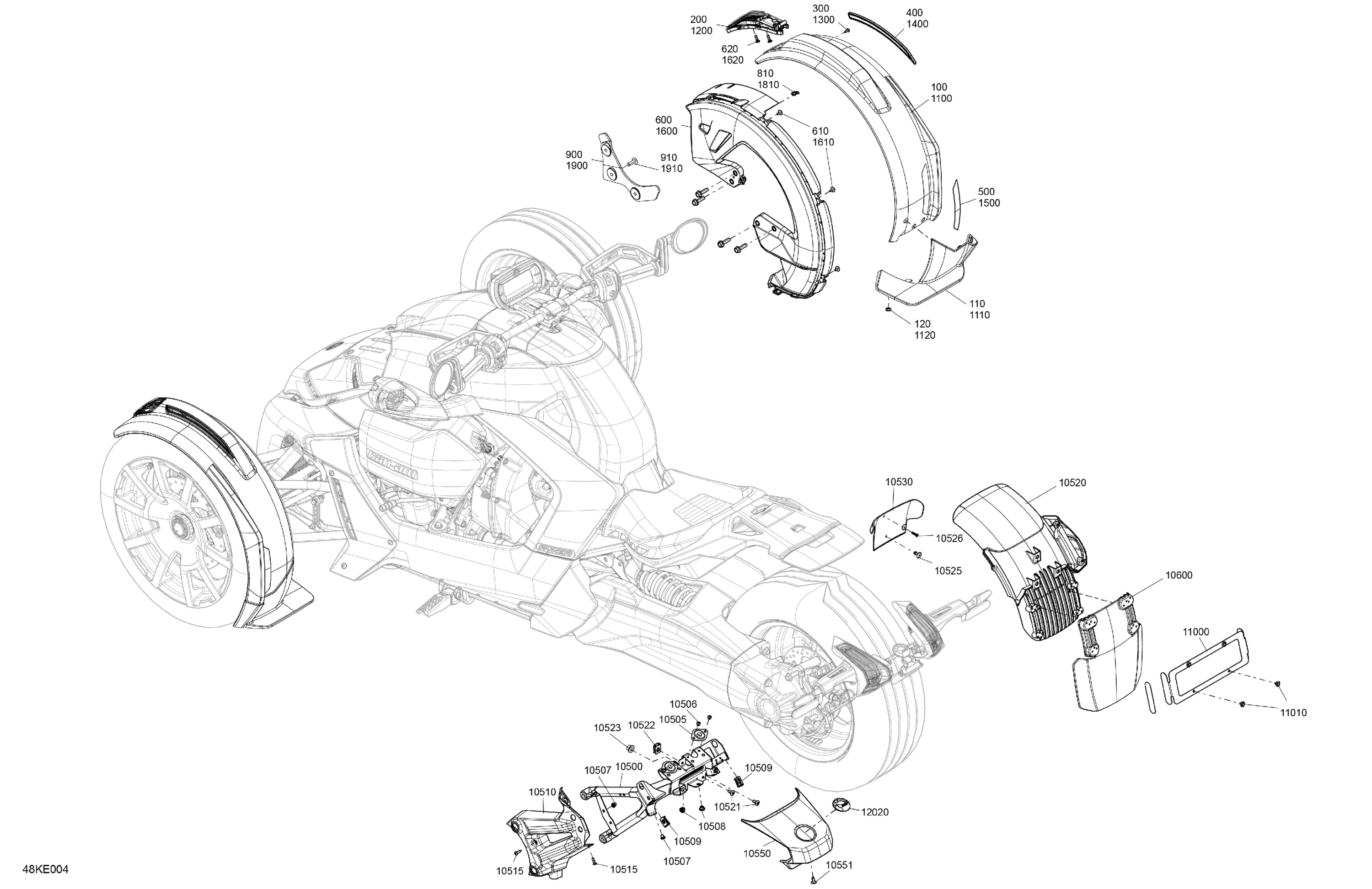 Схема узла: Body - Fender Kit