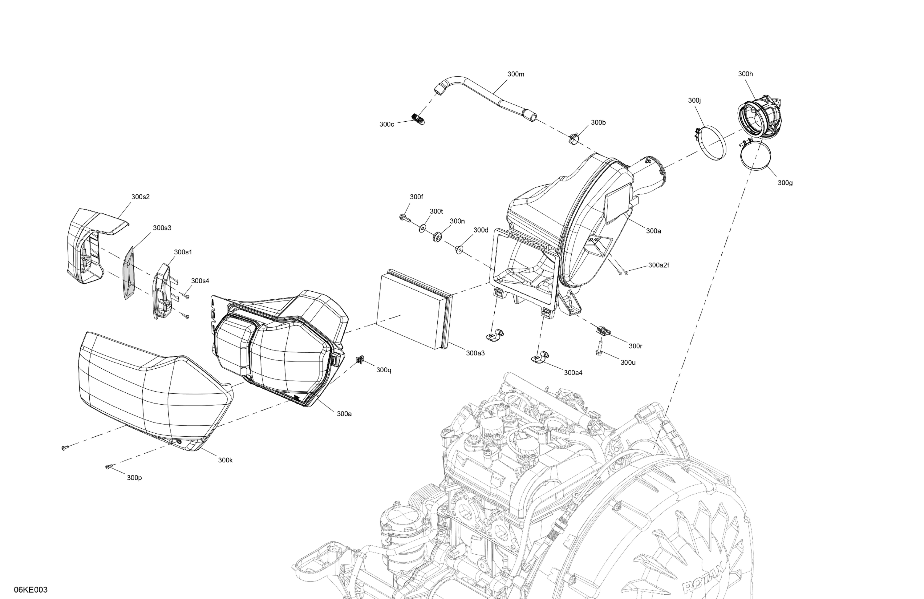 Схема узла: Engine - LH Air Intake