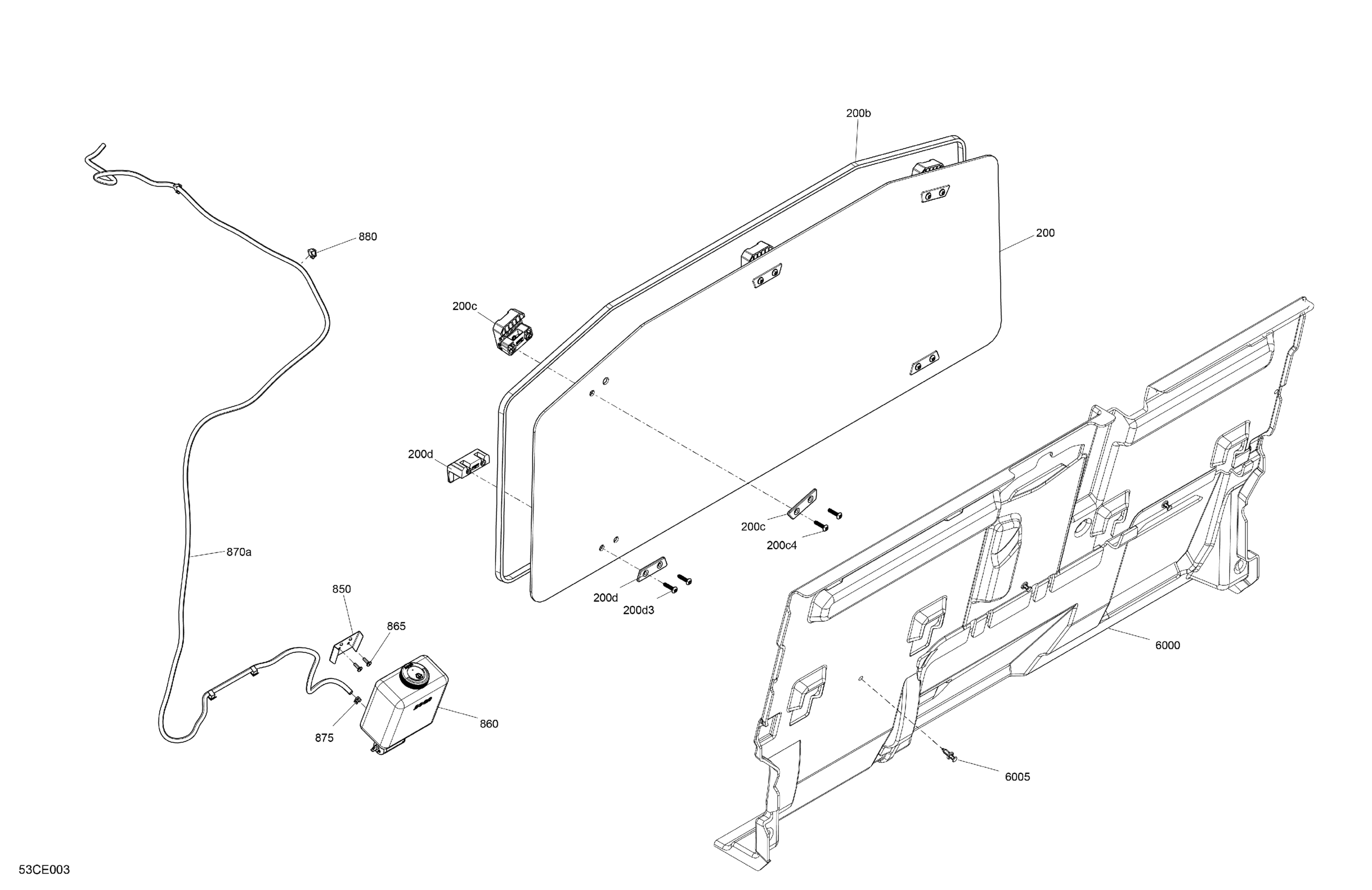 Схема узла: Enclosure Cab - Back Wall