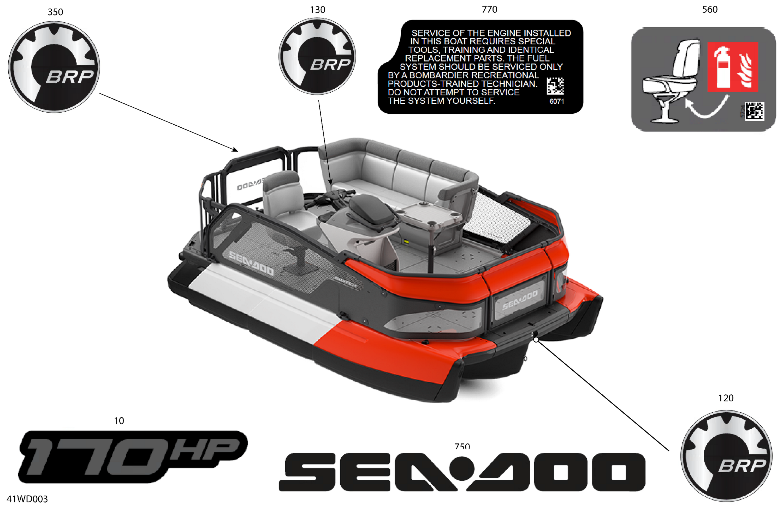 Схема узла: DECALS - Feature Decals - 170HP - Base or Sport Package